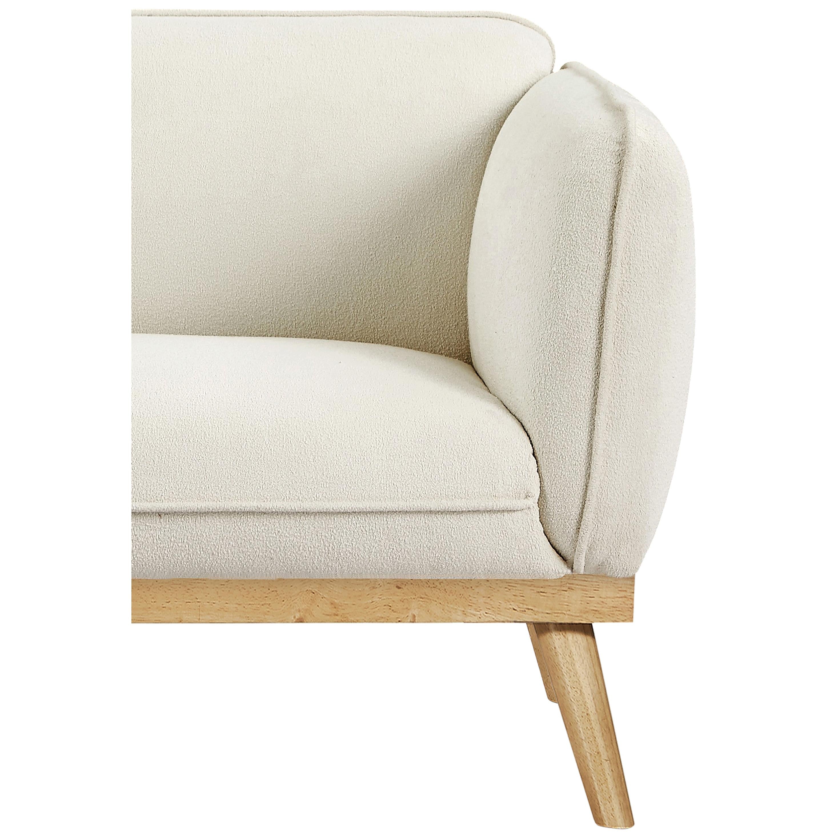 Meridian Nolita Cream Boucle Fabric Chair