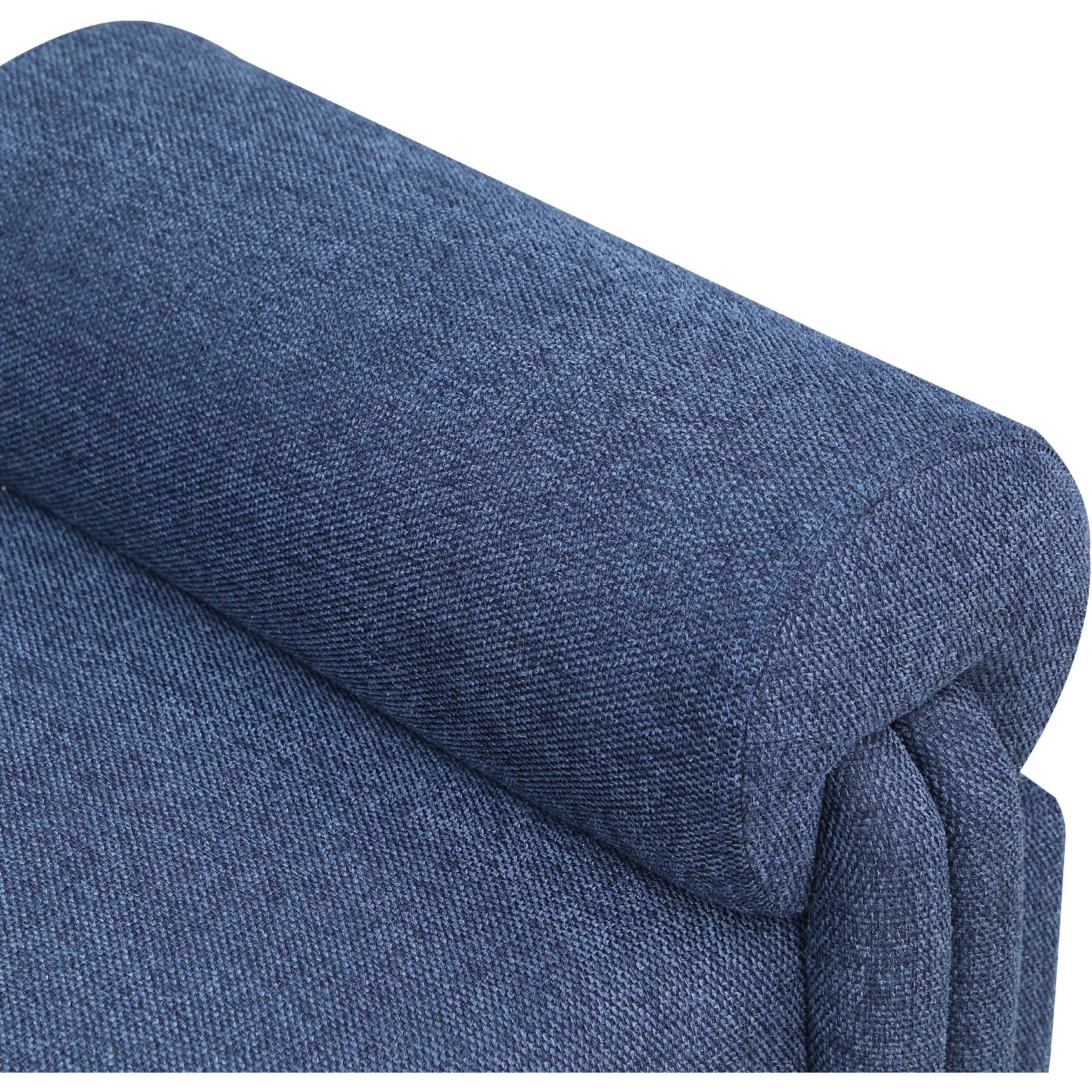 Meridian Stefano Navy Polyester Fabric Bench