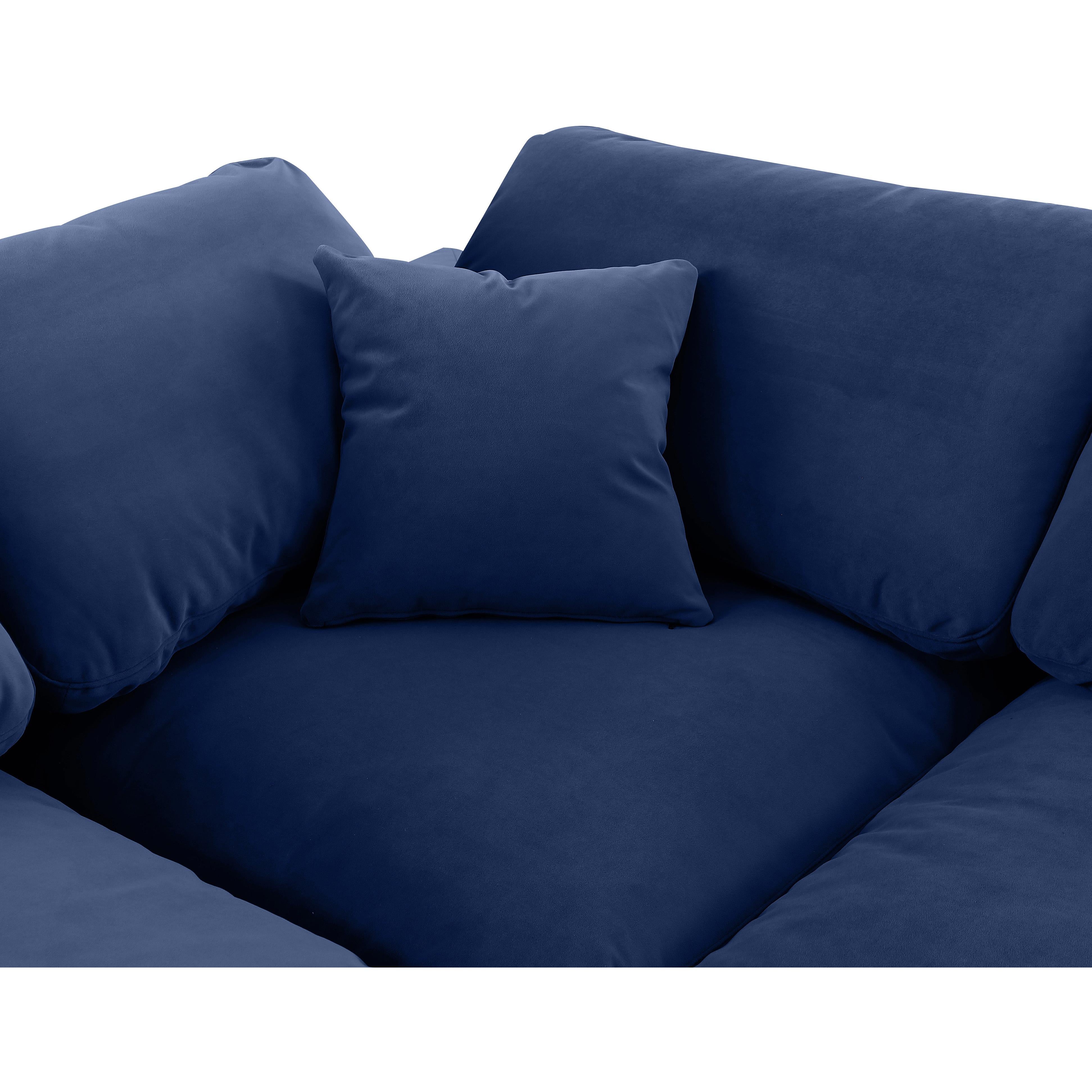 Meridian Comfy Navy Velvet Modular Corner Chair