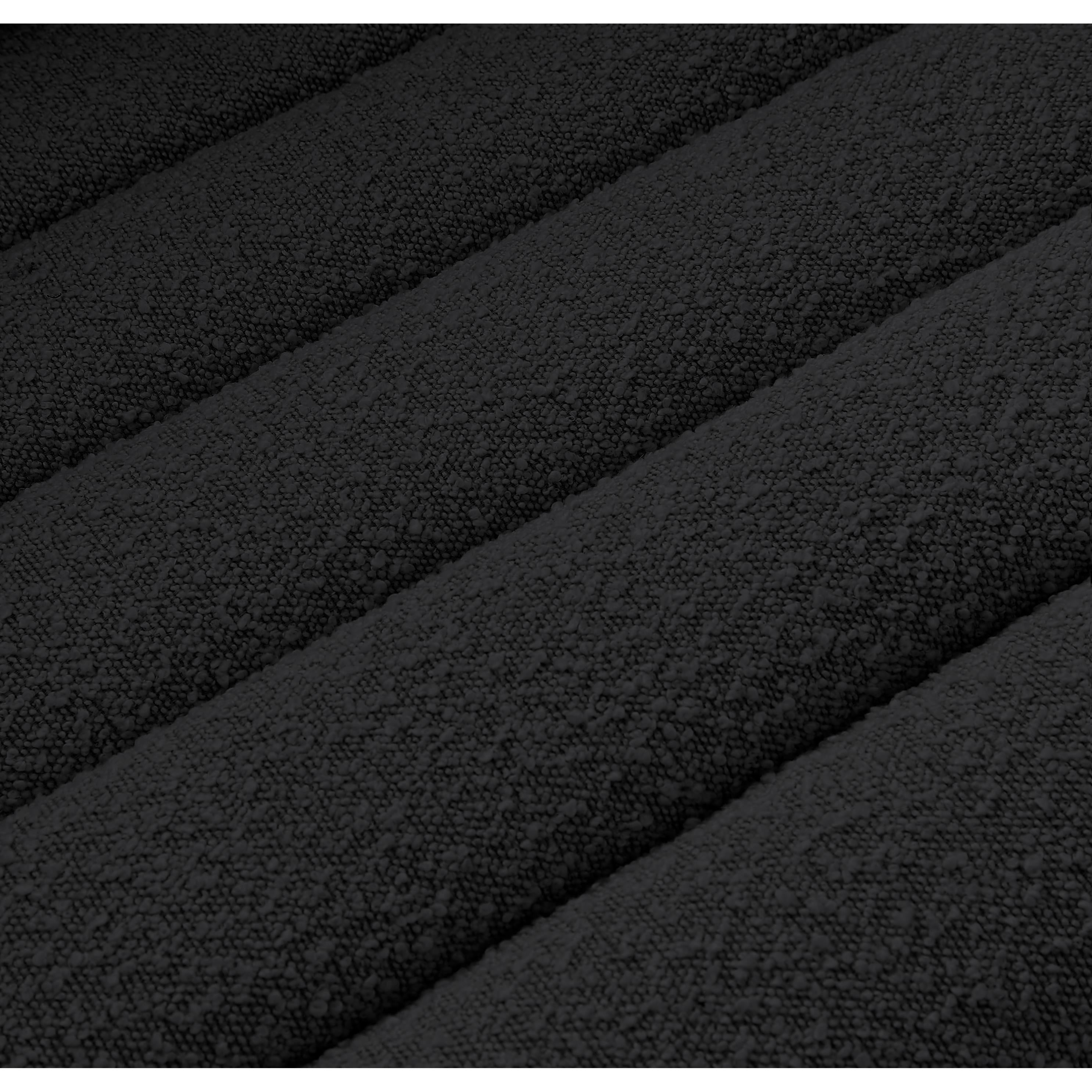 Meridian Cascade Black Boucle Fabric Chair