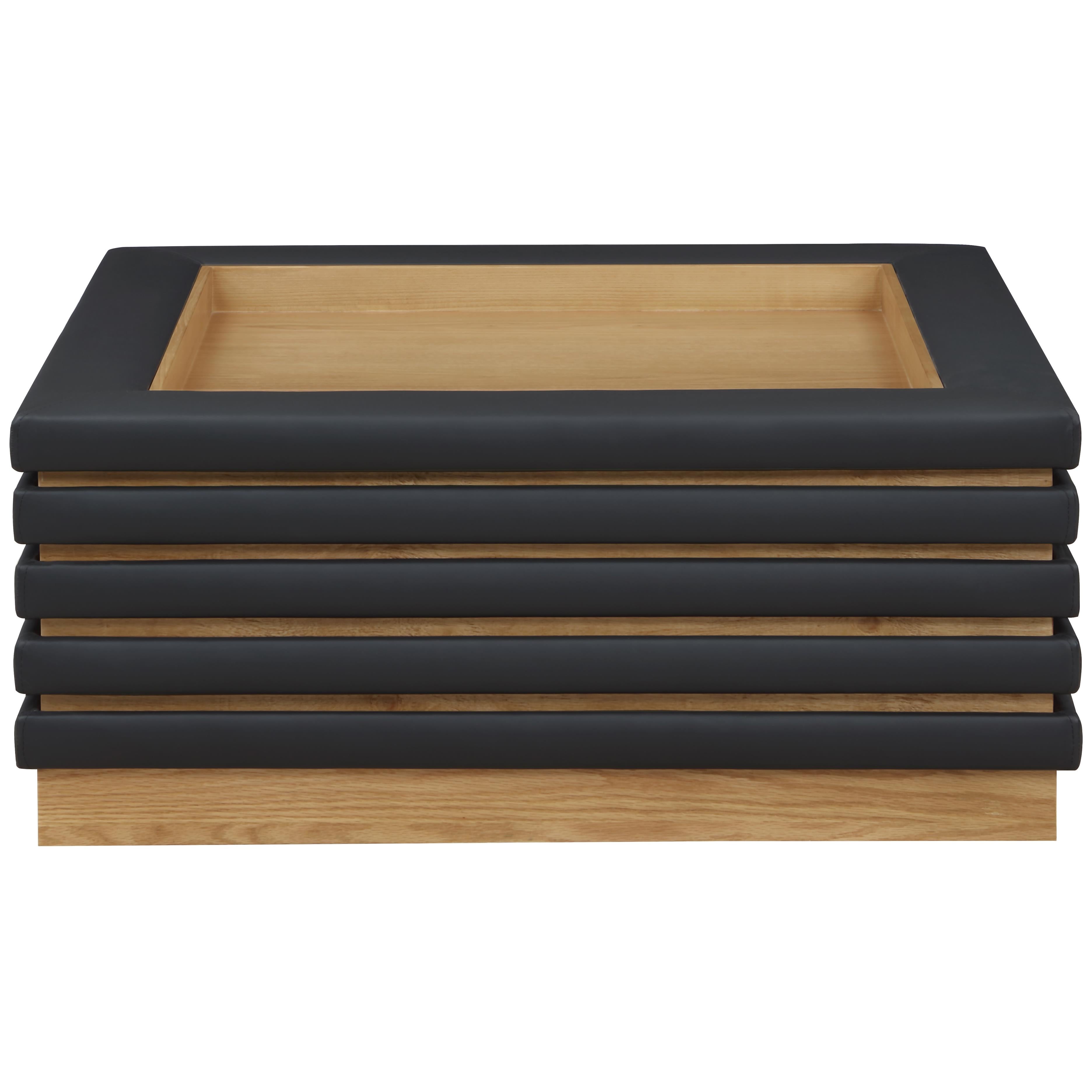Meridian Rory Black Vegan Leather Coffee Table