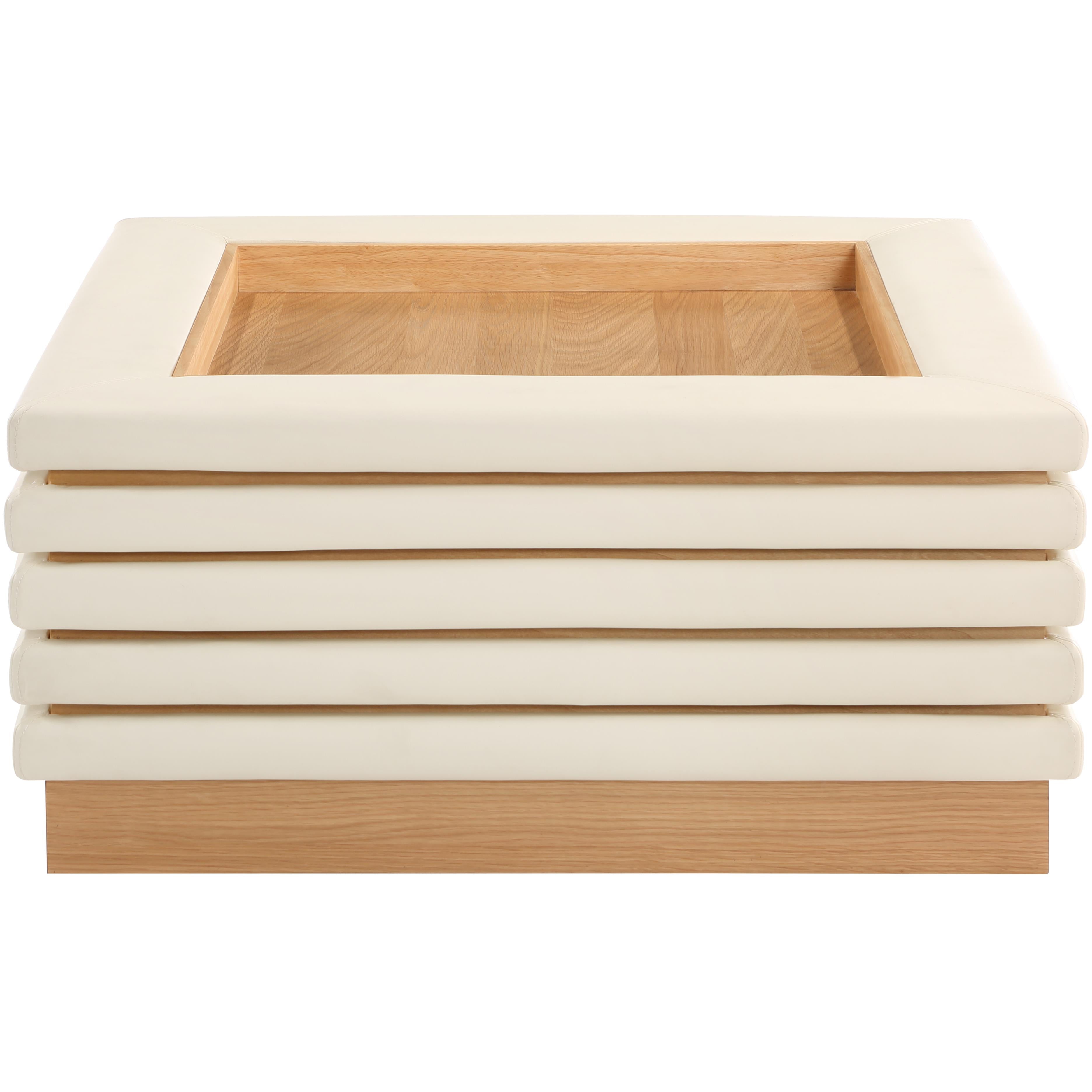 Meridian Rory Cream Vegan Leather Coffee Table