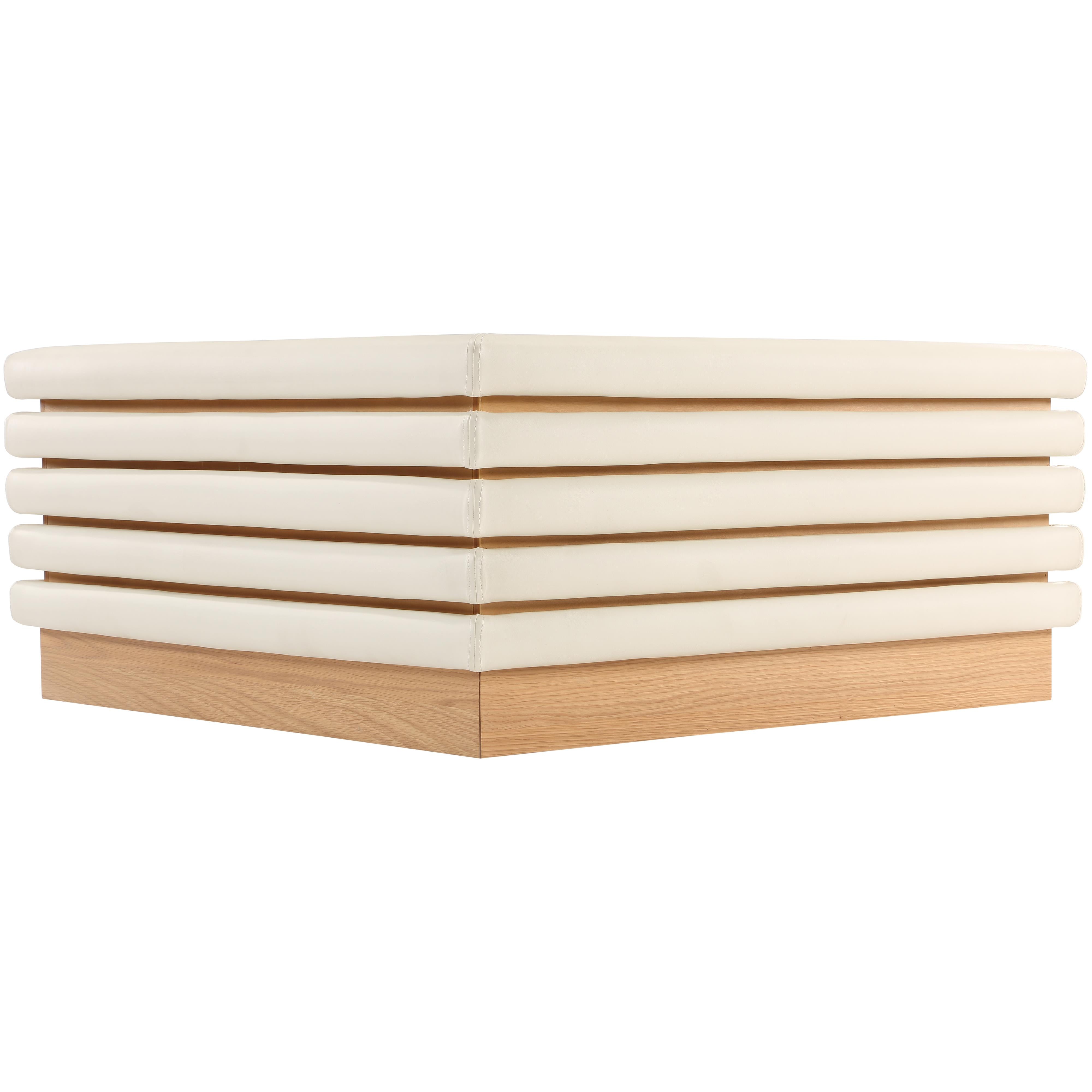Meridian Rory Cream Vegan Leather Coffee Table