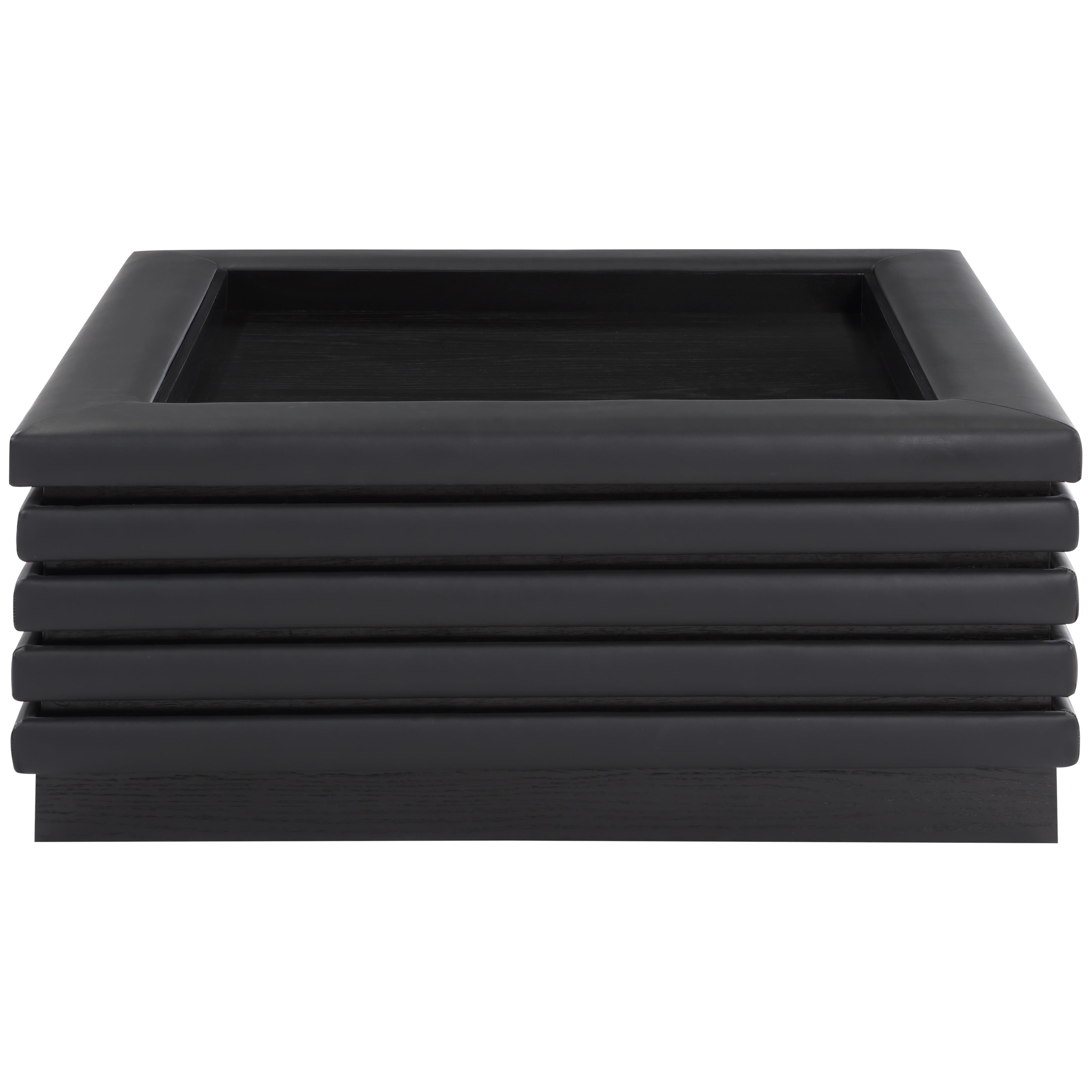 Meridian Rory Black Vegan Leather Coffee Table