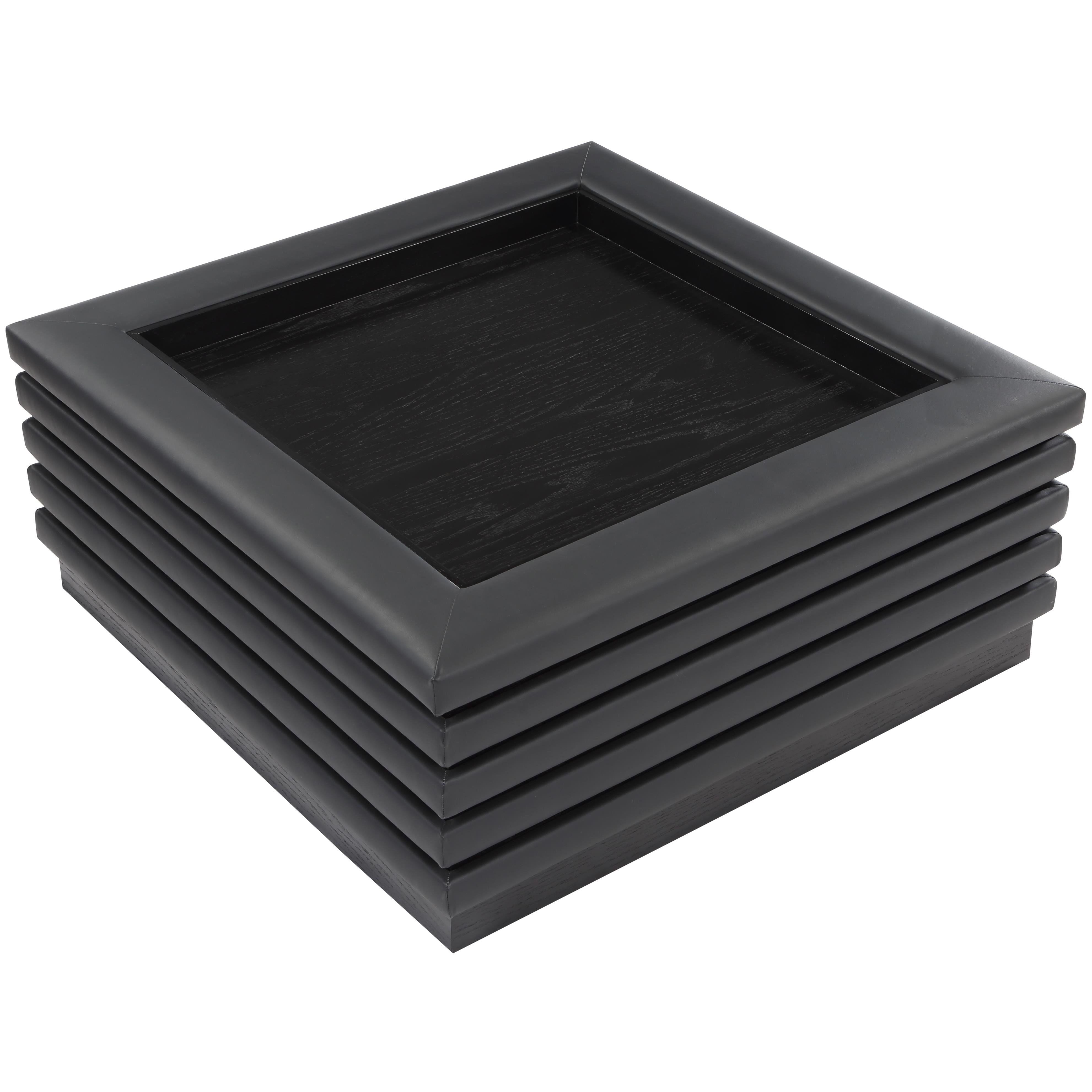 Meridian Rory Black Vegan Leather Coffee Table