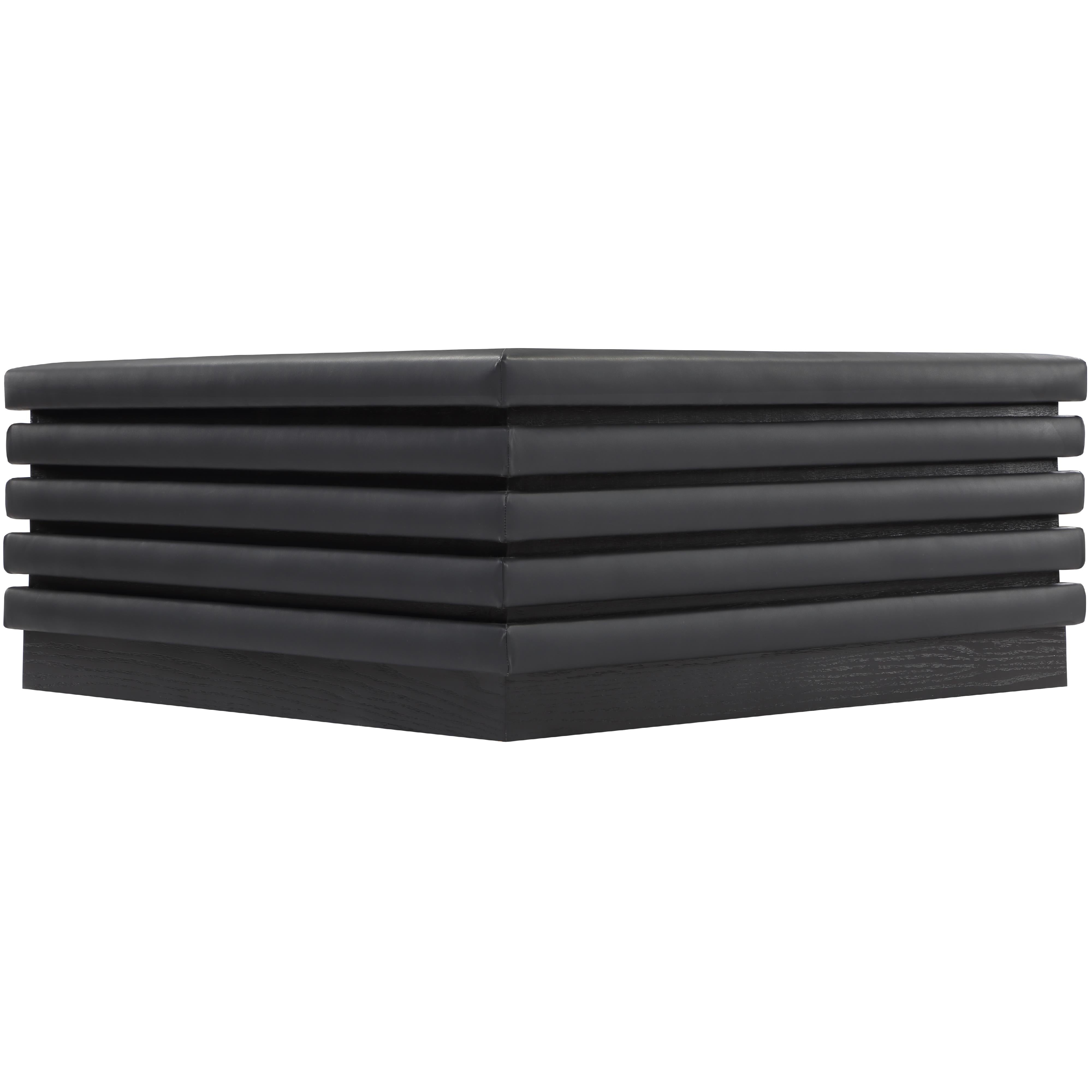 Meridian Rory Black Vegan Leather Coffee Table