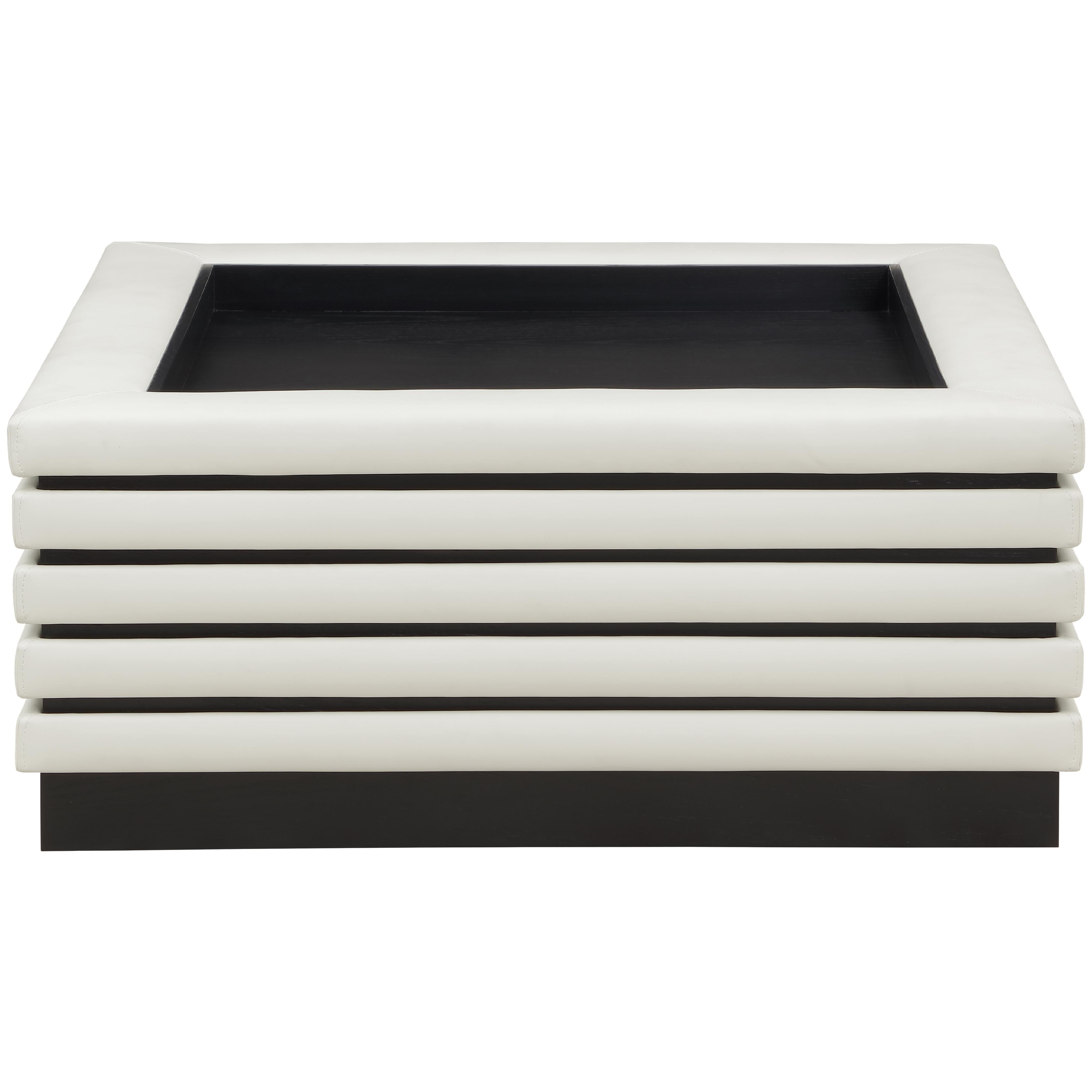 Meridian Rory Cream Vegan Leather Coffee Table