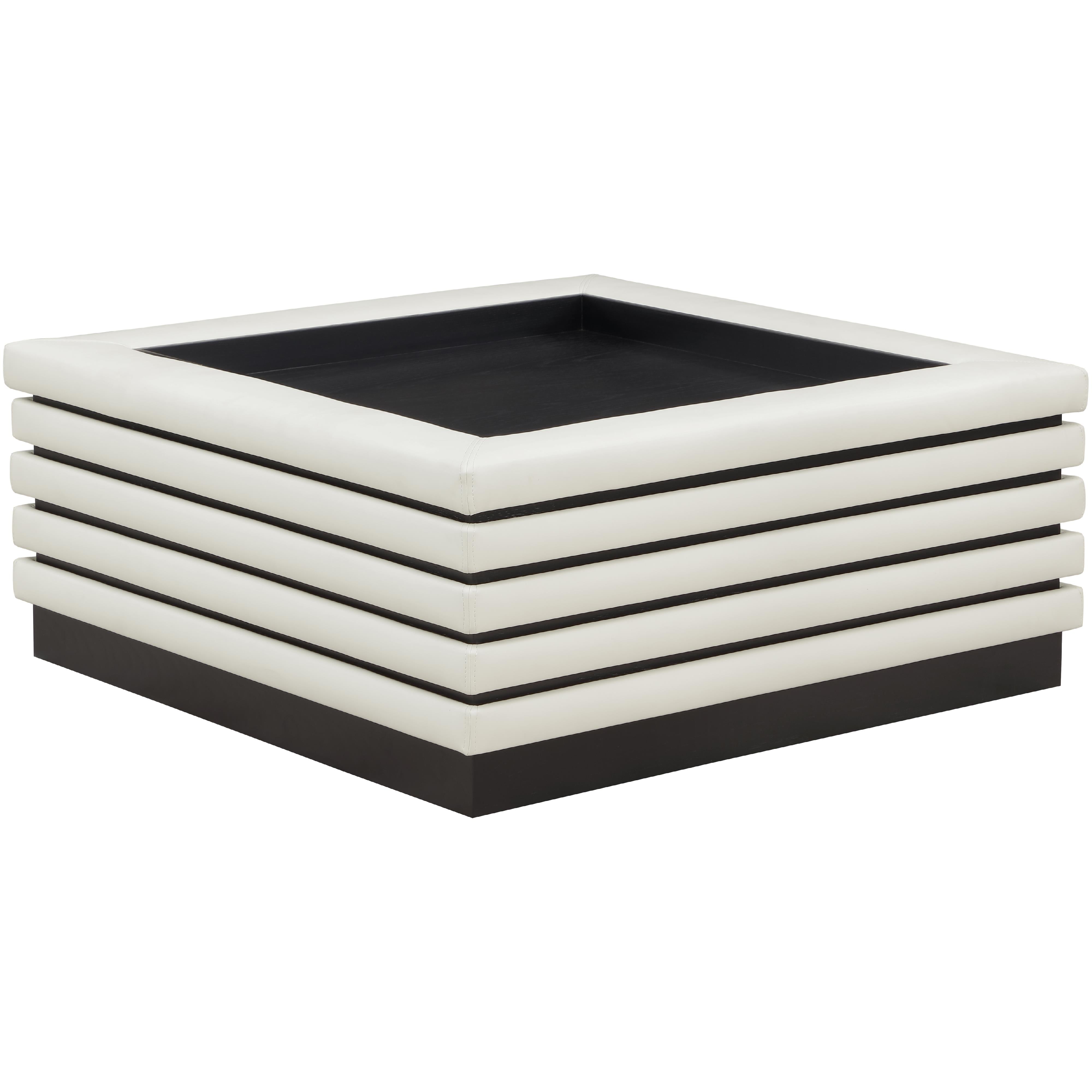 Meridian Rory Cream Vegan Leather Coffee Table