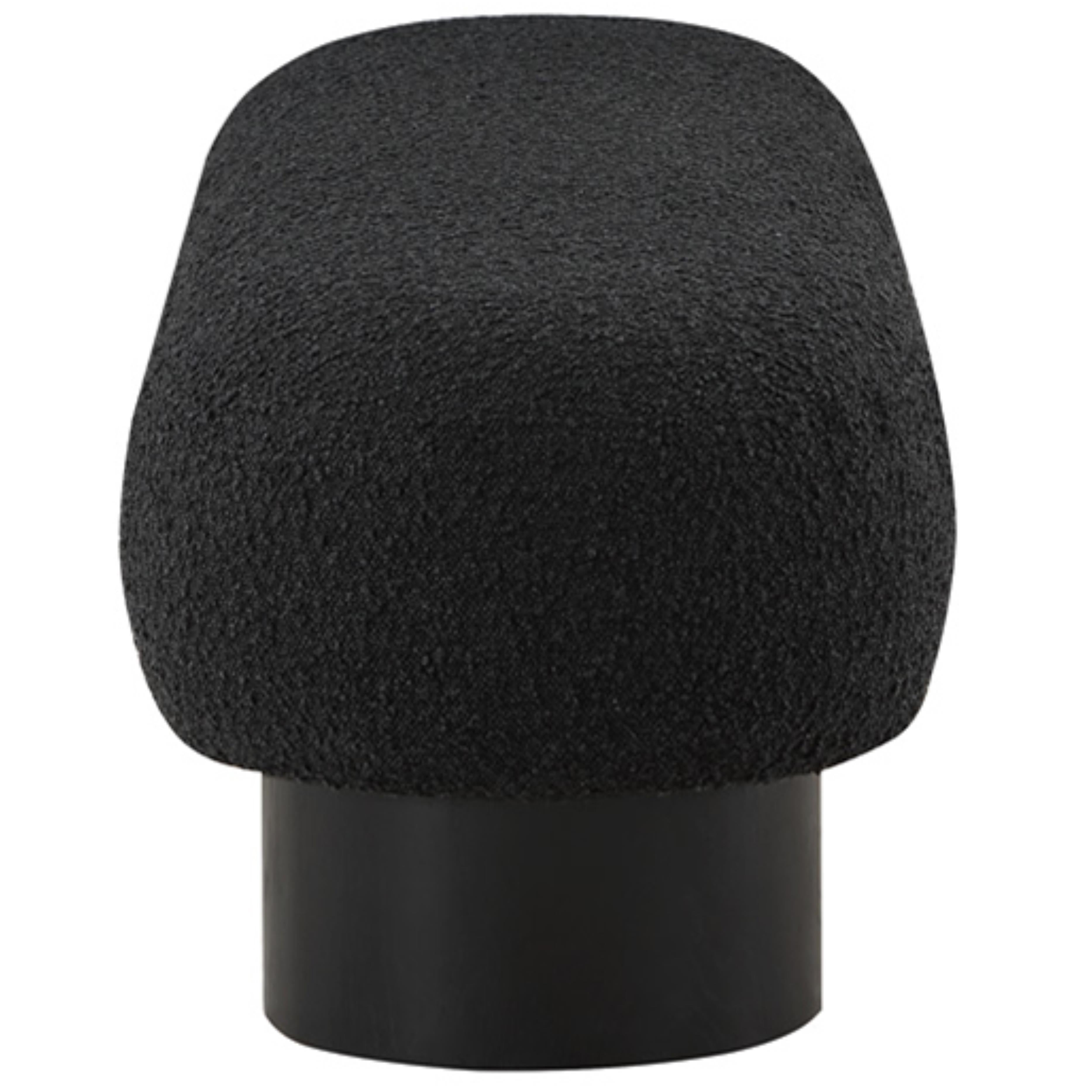 Meridian Robertson Black Boucle Fabric Bench