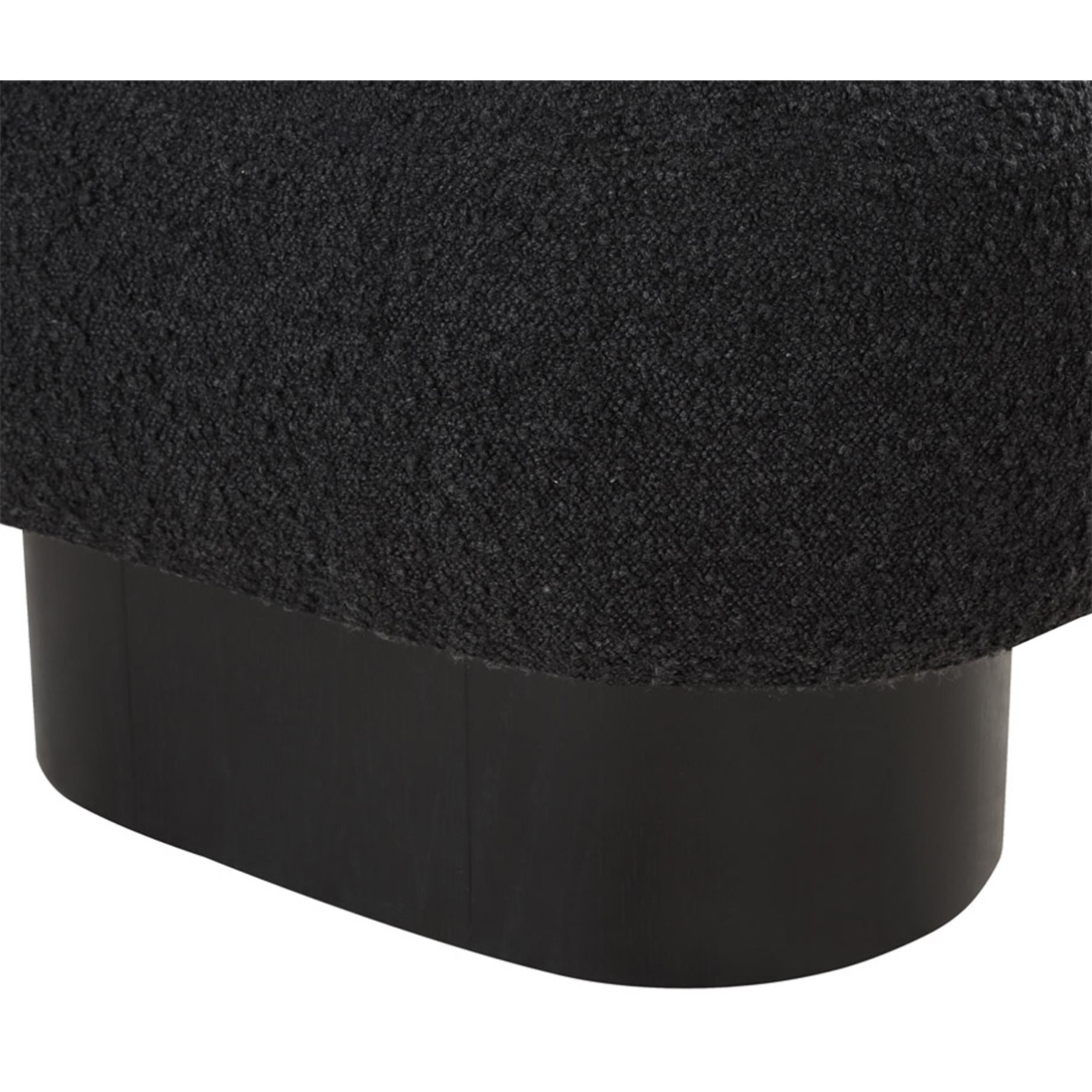 Meridian Robertson Black Boucle Fabric Bench