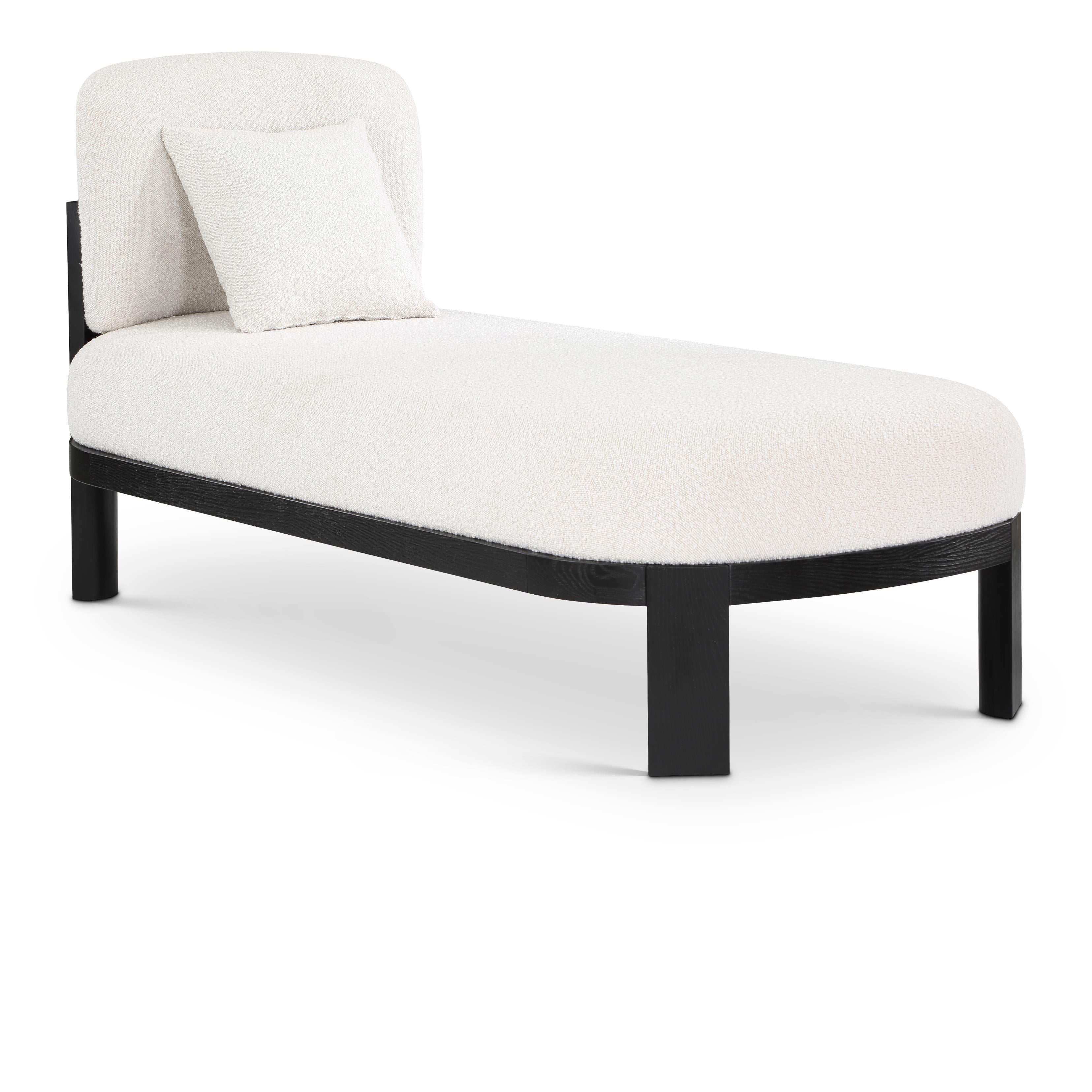 Meridian Maybourne Cream Boucle Fabric Chaise/Bench