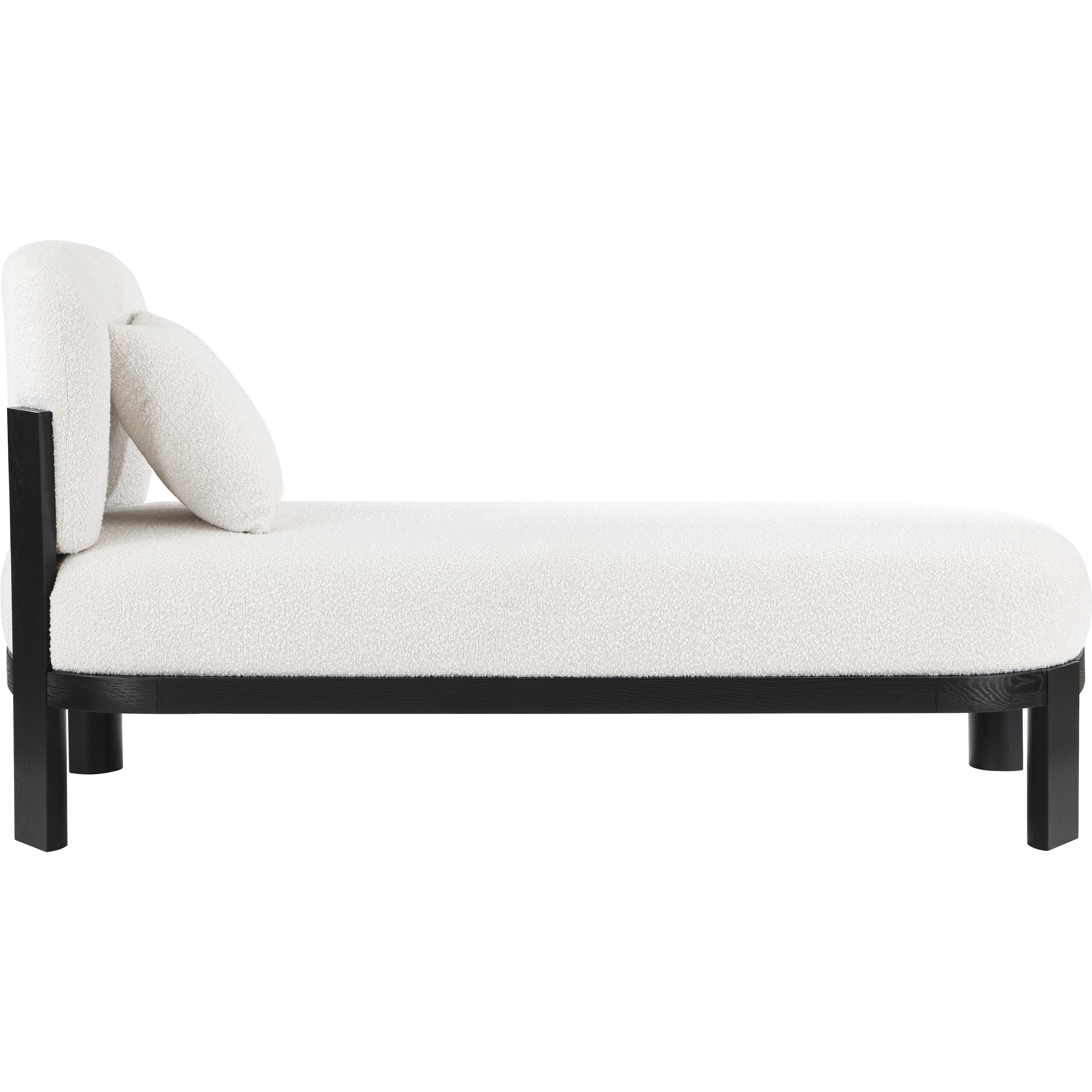 Meridian Maybourne Cream Boucle Fabric Chaise/Bench
