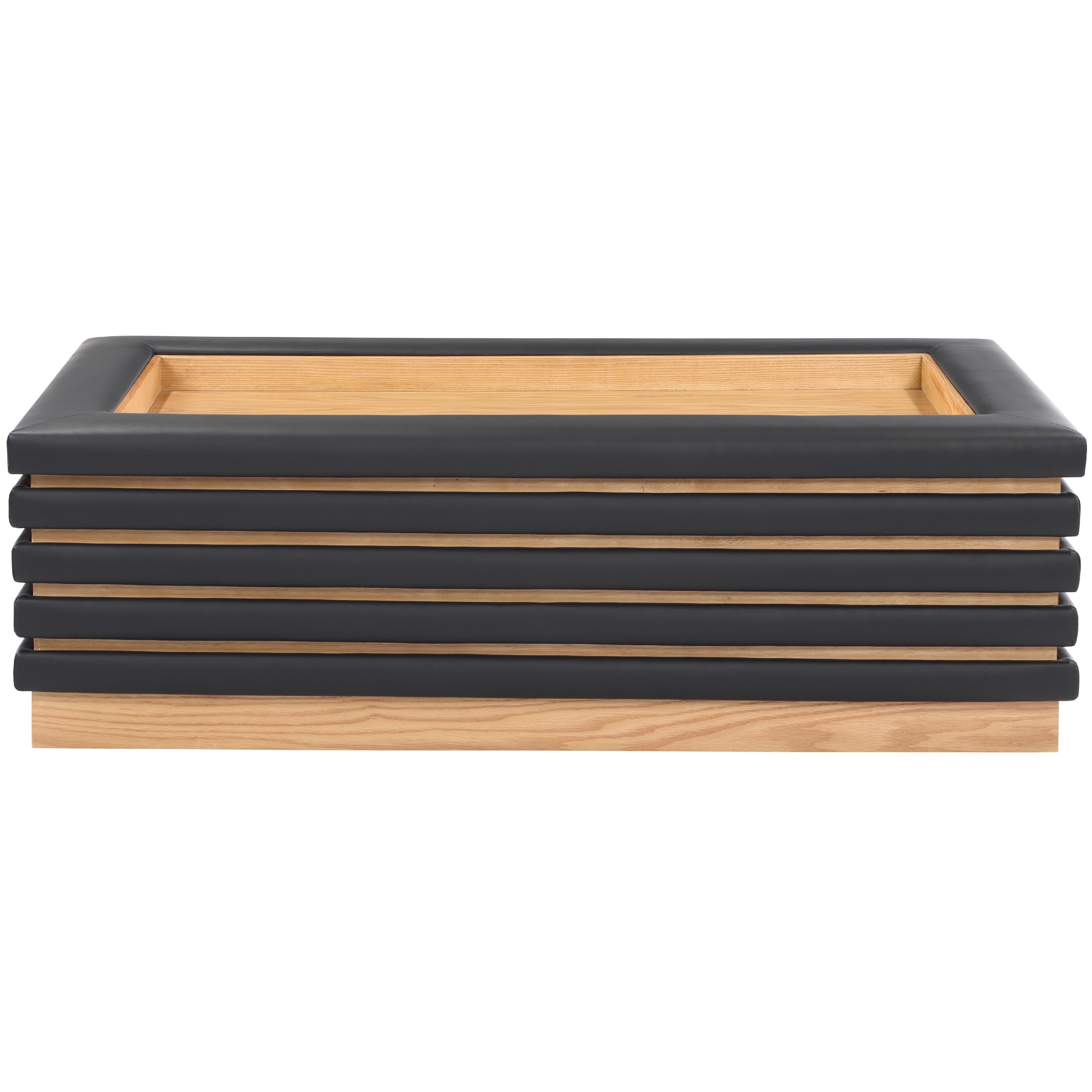 Meridian Rory Black Vegan Leather Coffee Table