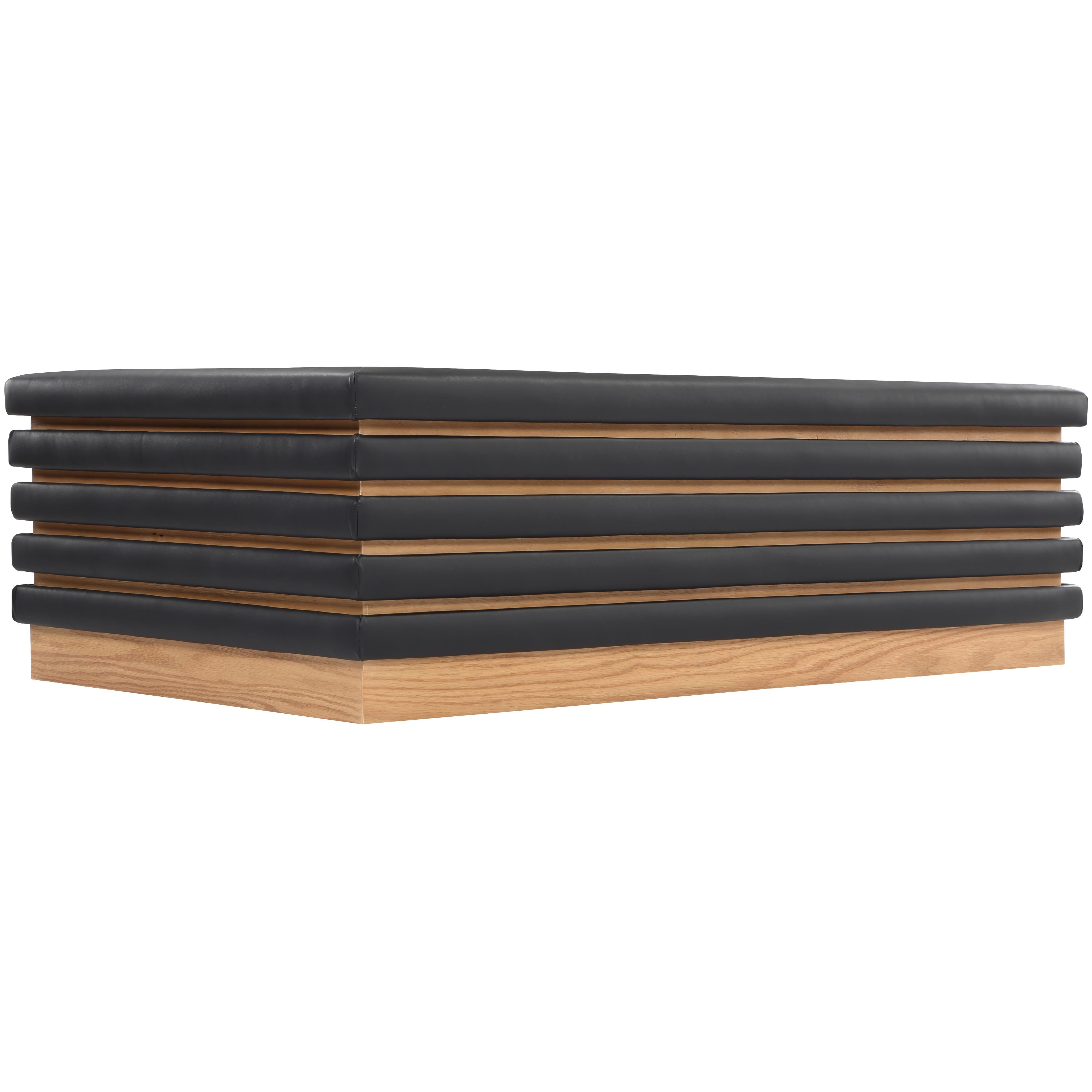 Meridian Rory Black Vegan Leather Coffee Table