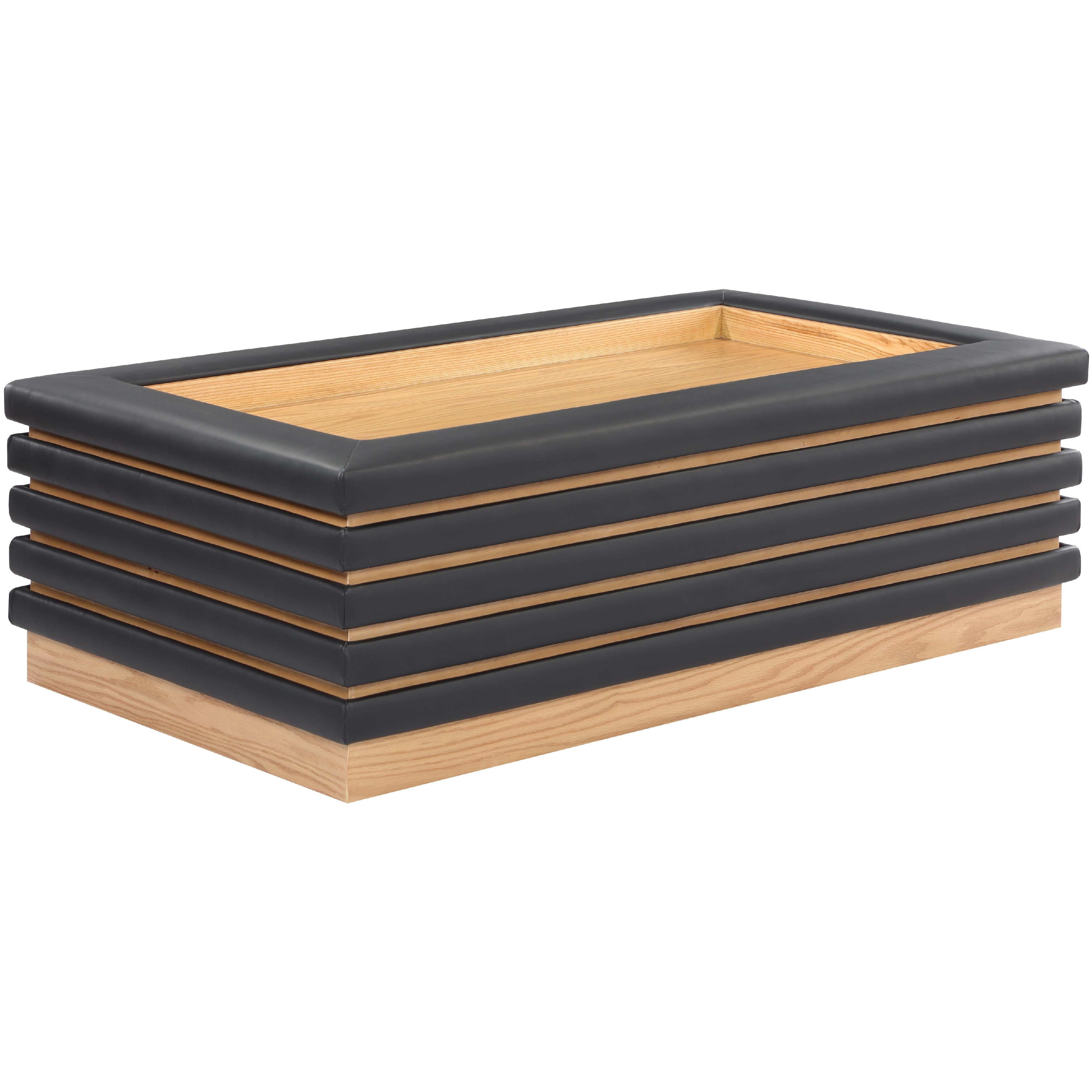 Meridian Rory Black Vegan Leather Coffee Table