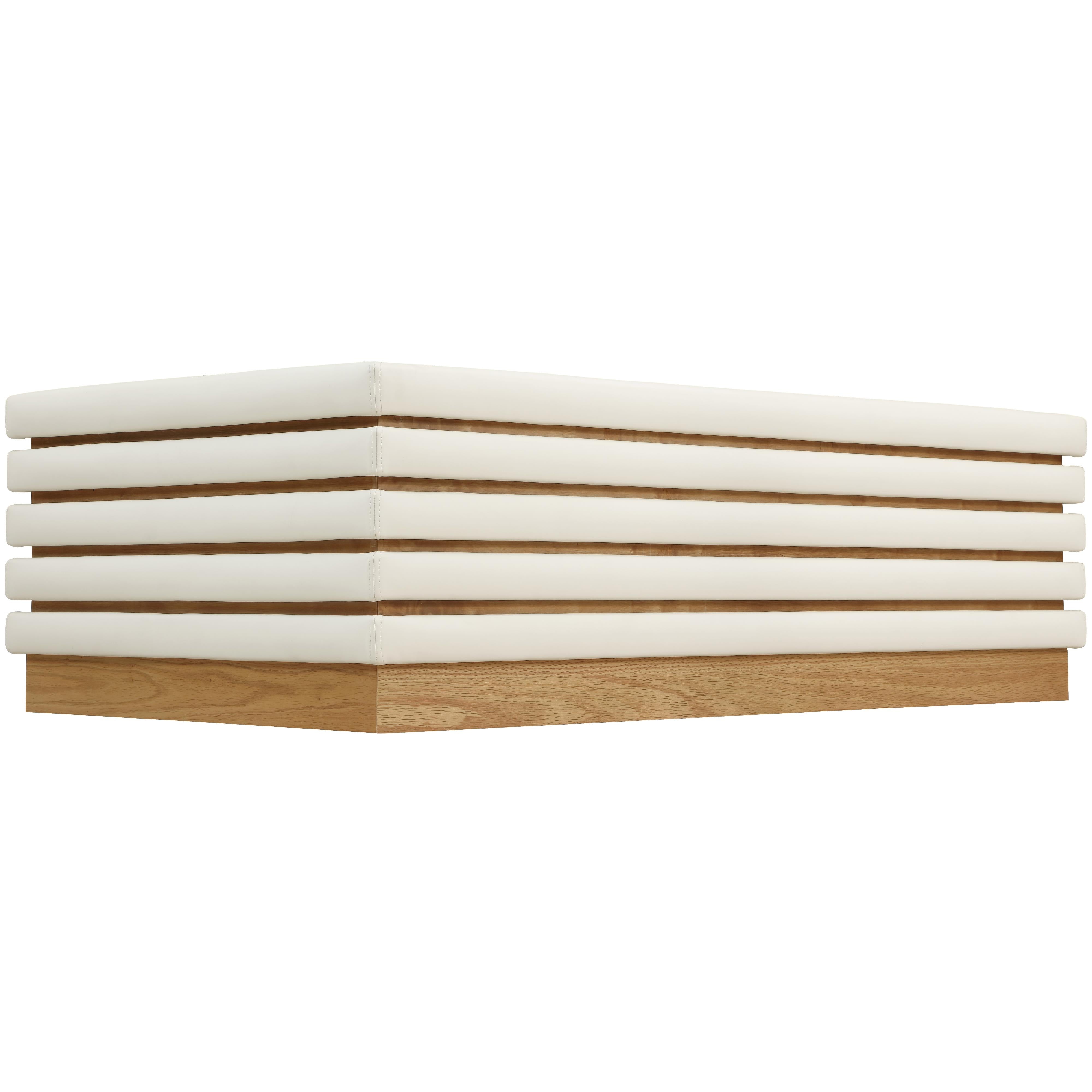 Meridian Rory Cream Vegan Leather Coffee Table