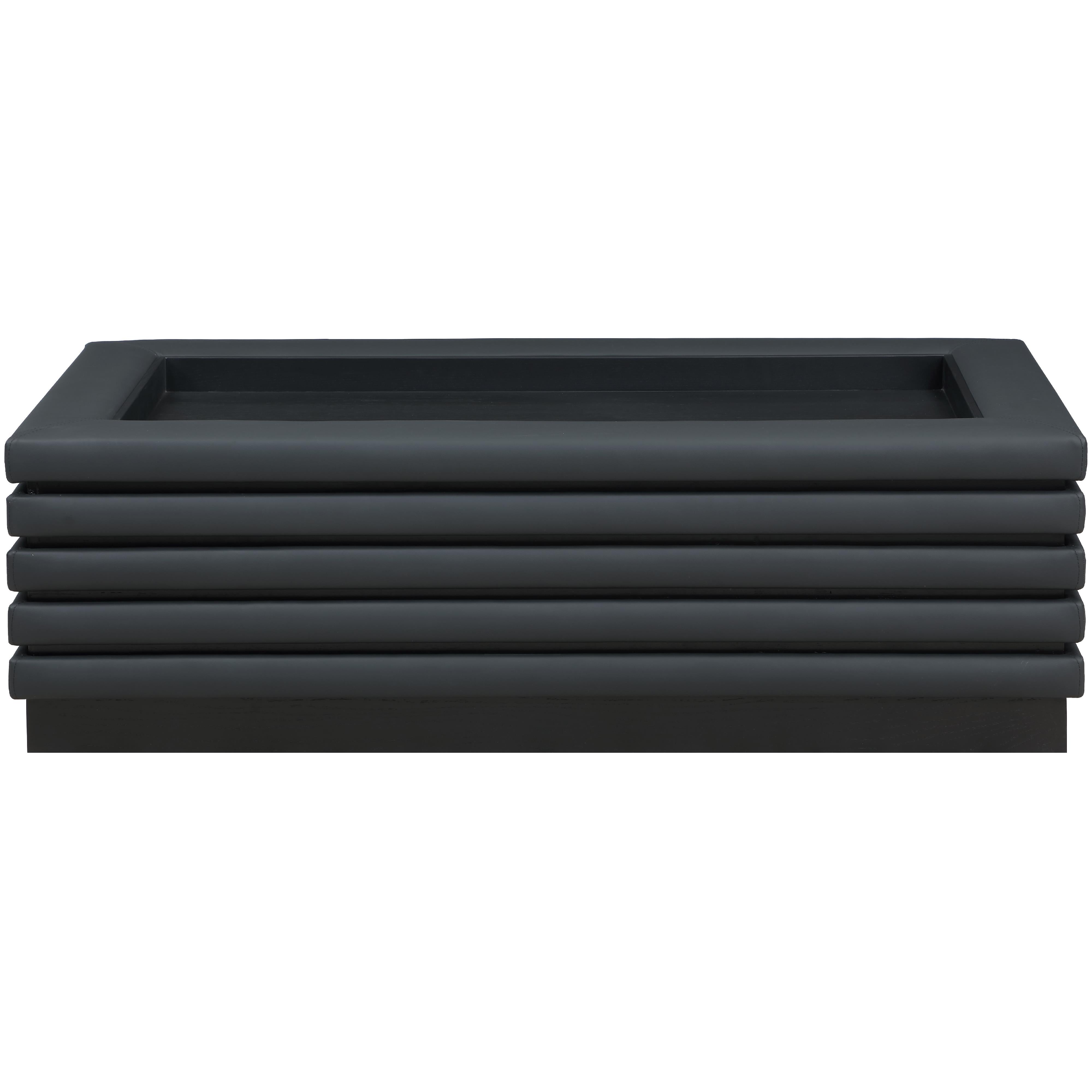 Meridian Rory Black Vegan Leather Coffee Table