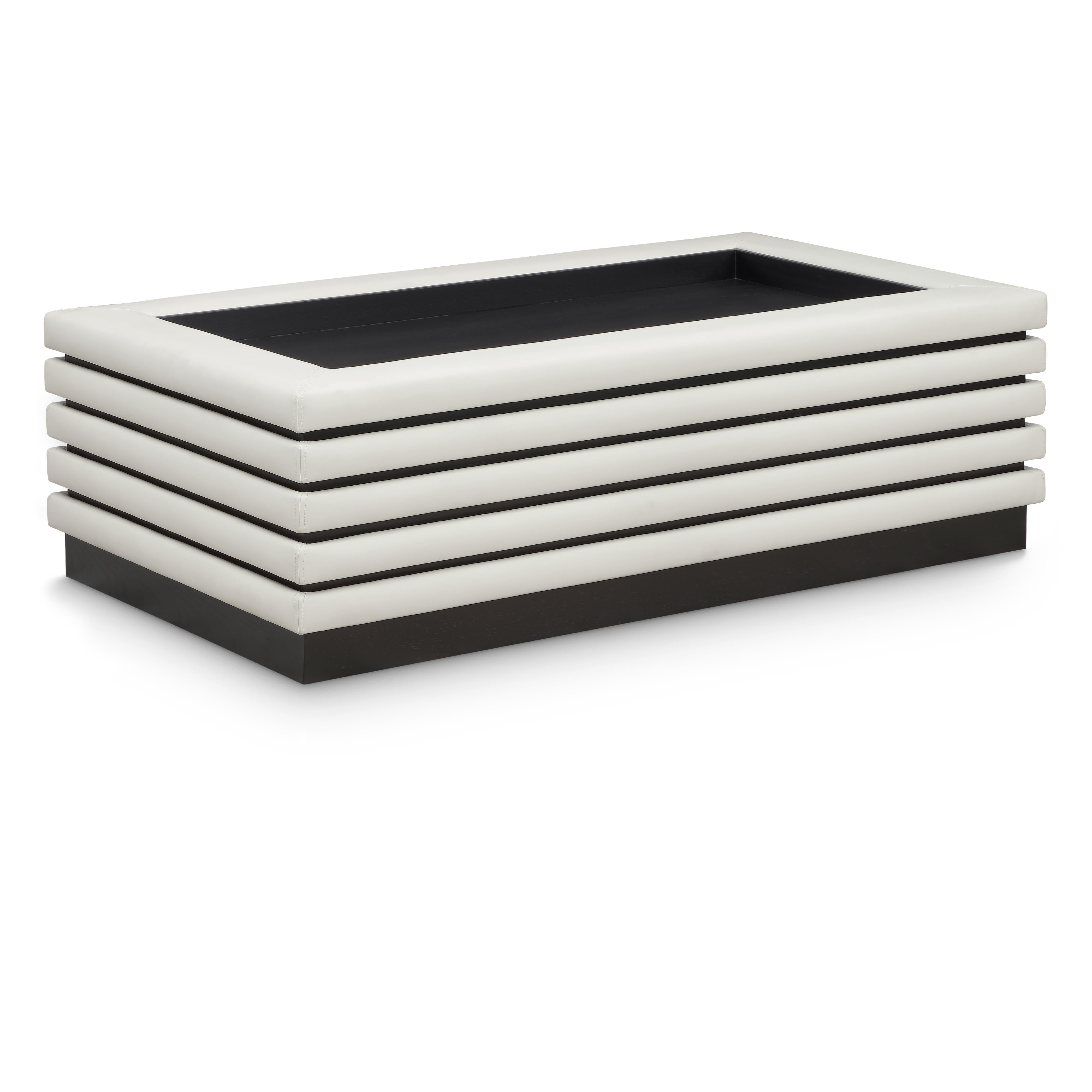 Meridian Rory Cream Vegan Leather Coffee Table