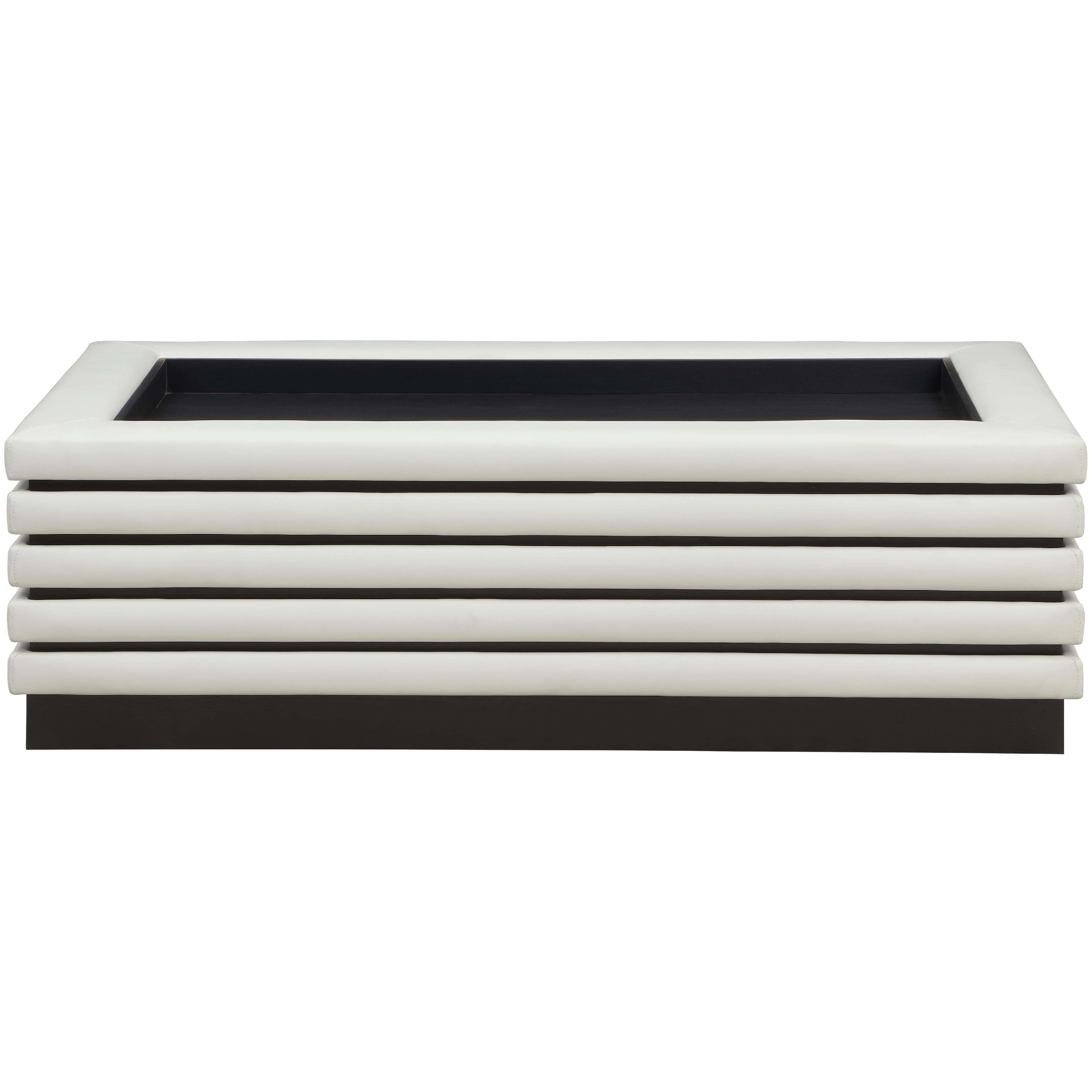 Meridian Rory Cream Vegan Leather Coffee Table