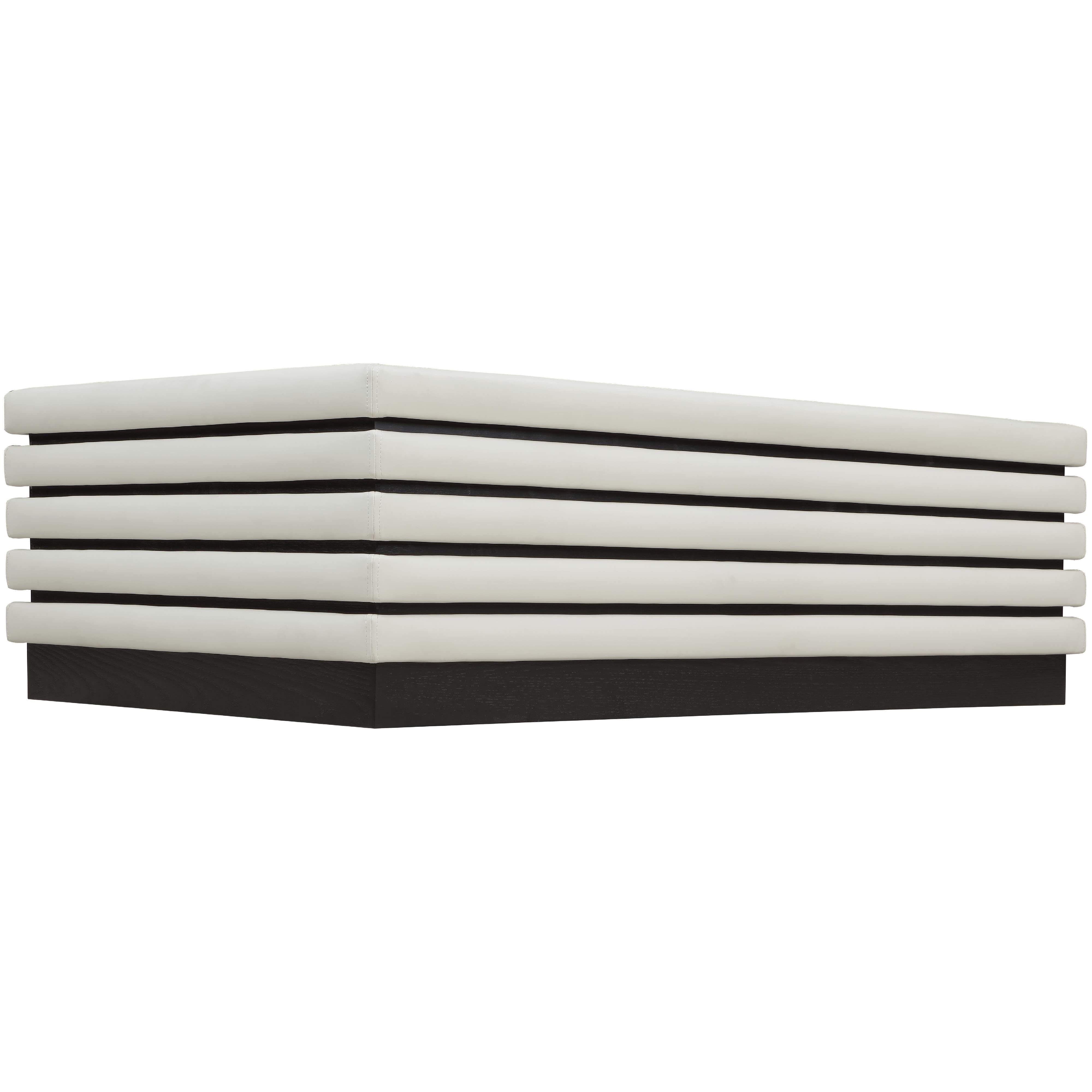 Meridian Rory Cream Vegan Leather Coffee Table