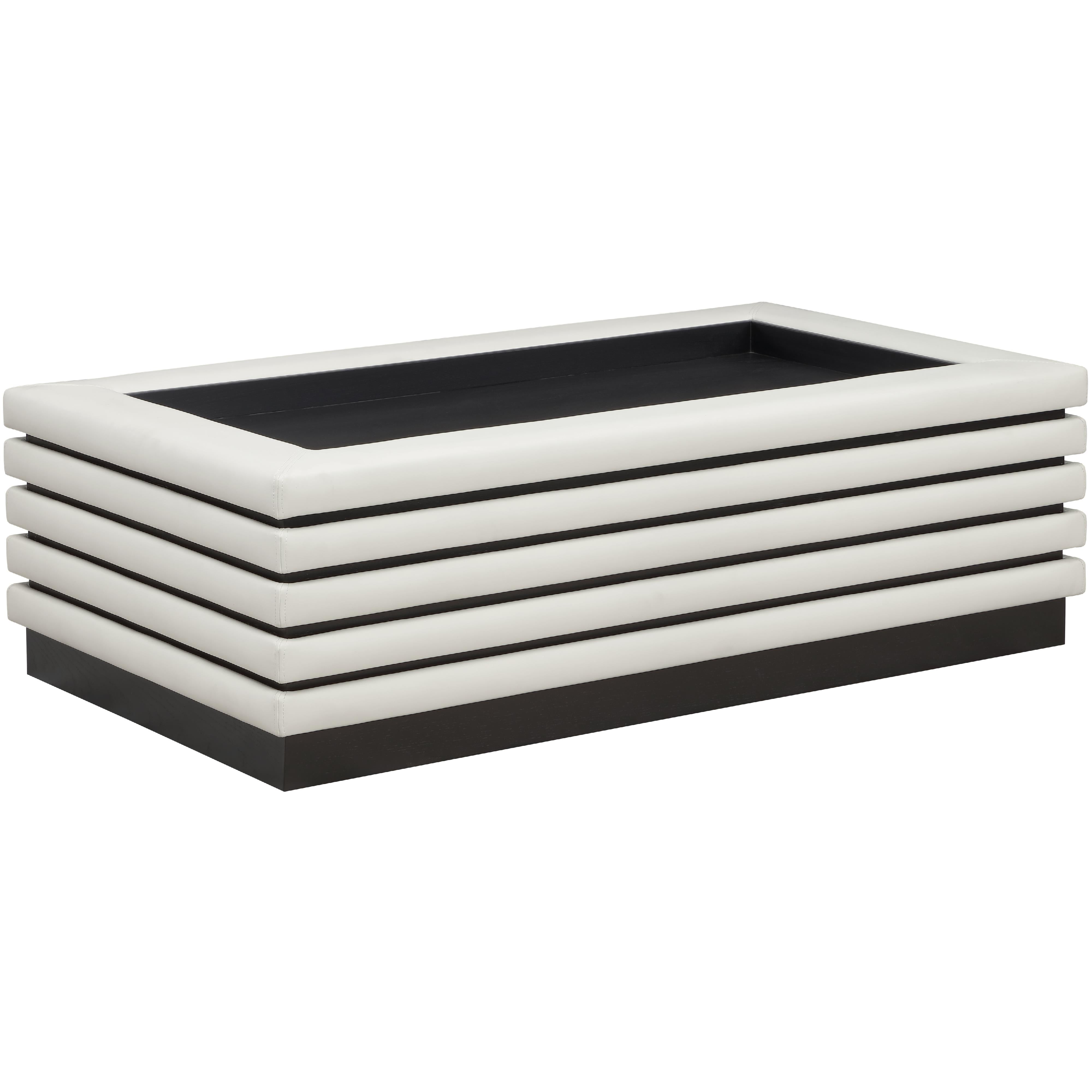 Meridian Rory Cream Vegan Leather Coffee Table