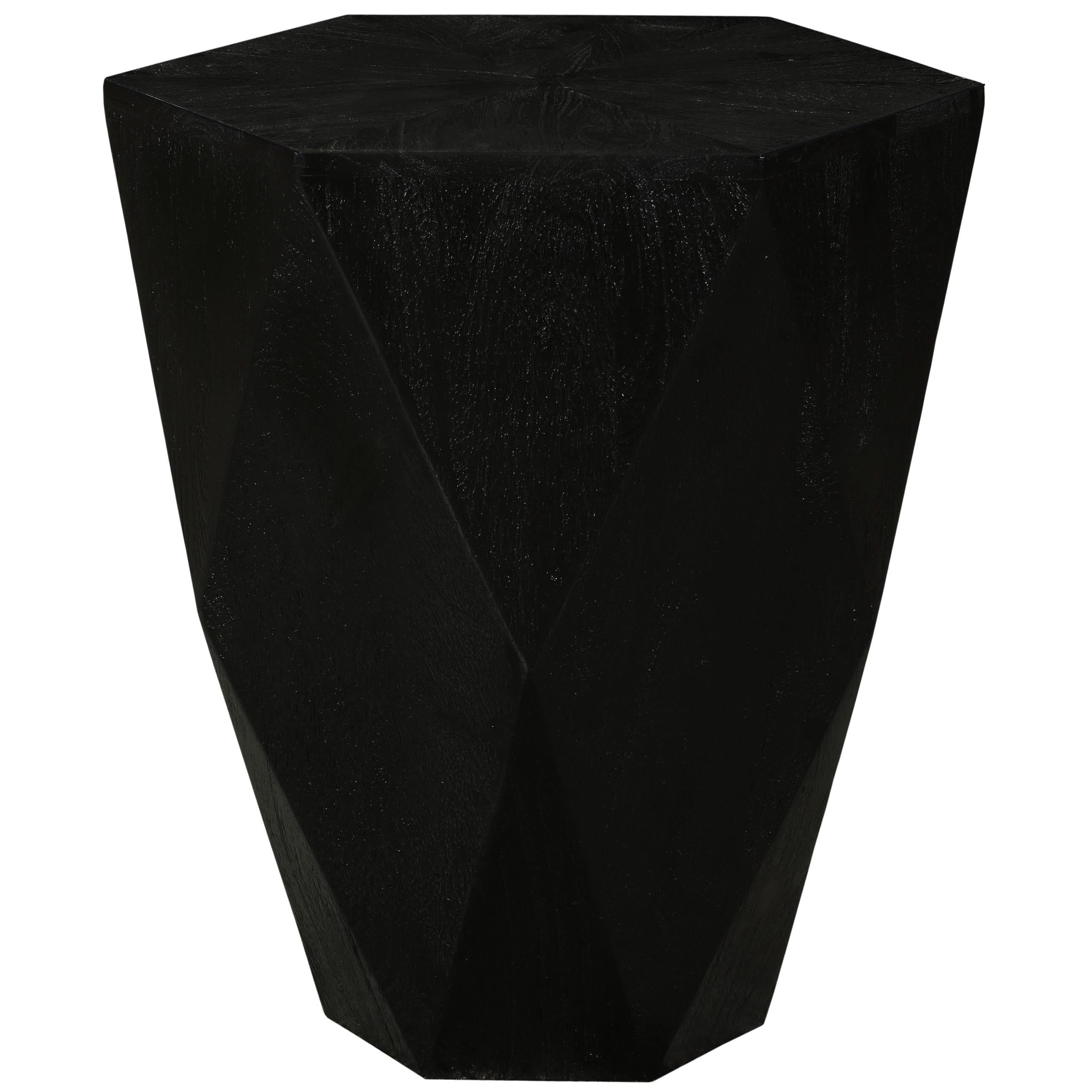 Meridian Diamante Black End Table