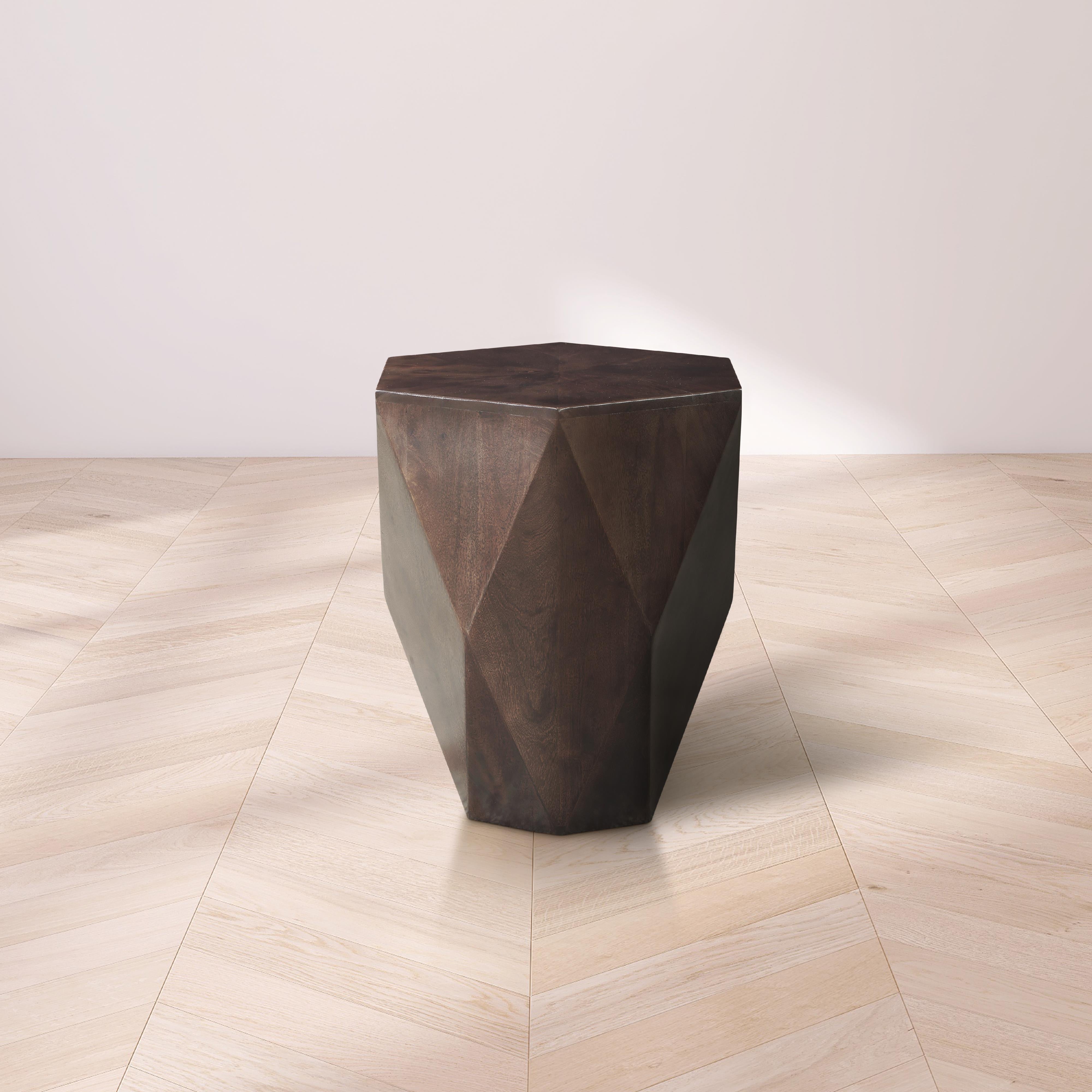Meridian Diamante Brown End Table