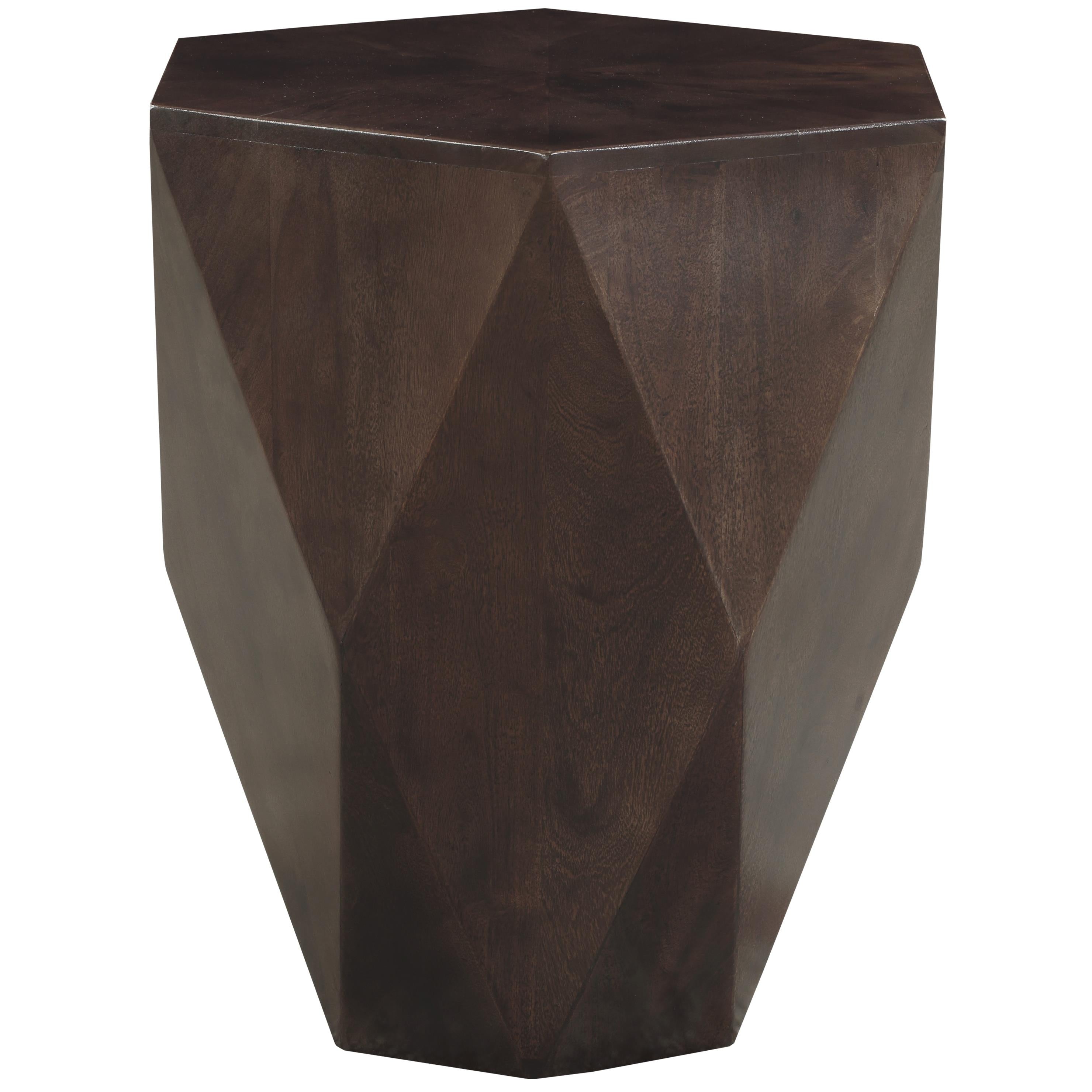 Meridian Diamante Brown End Table