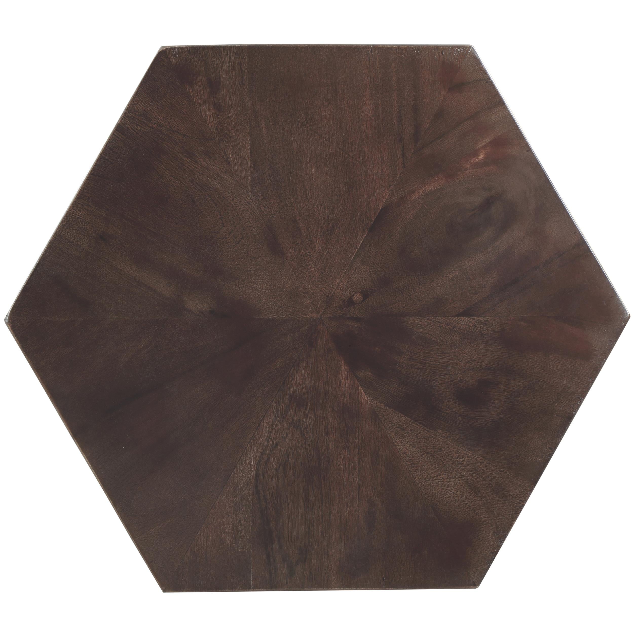 Meridian Diamante Brown End Table