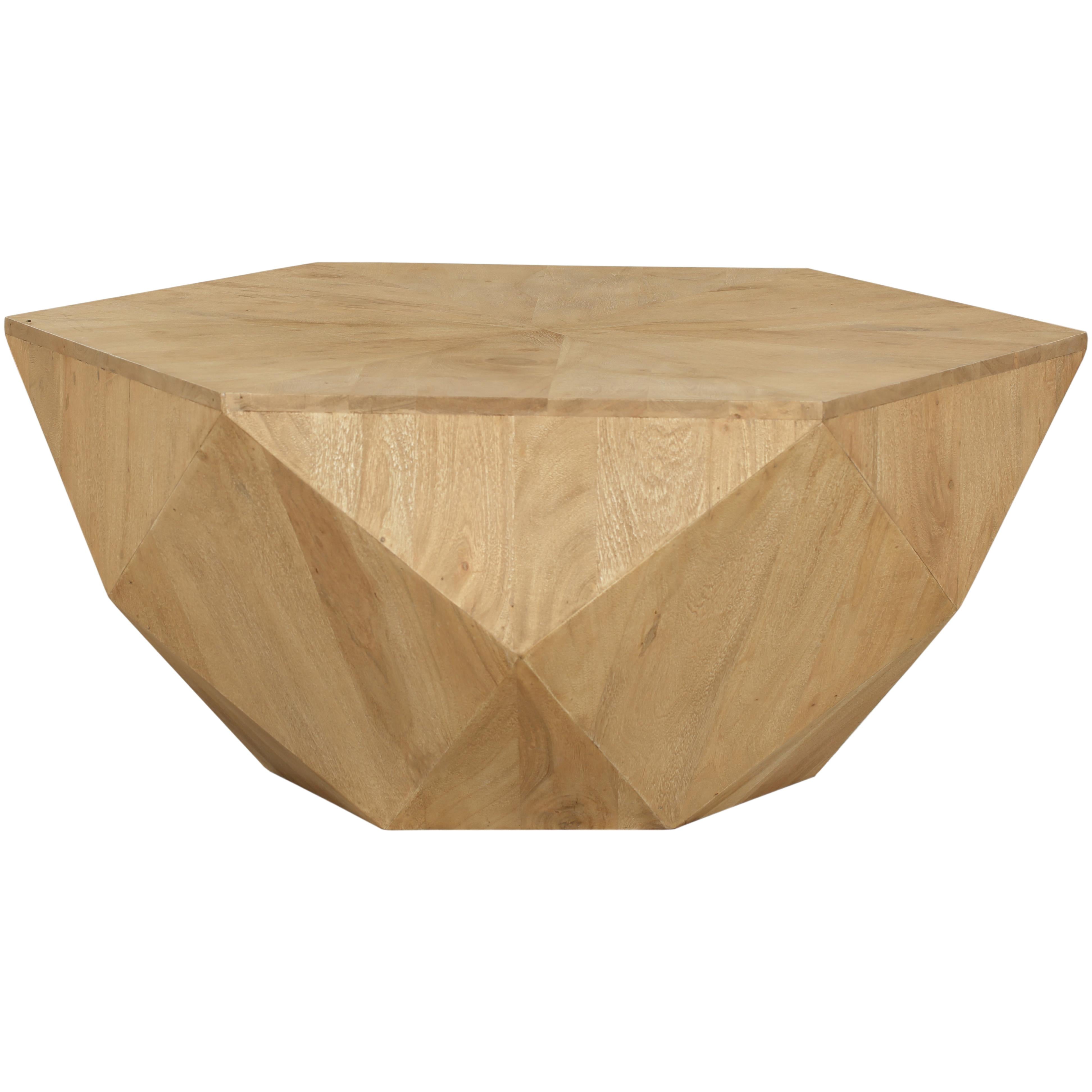 Meridian Diamante Oak Coffee Table