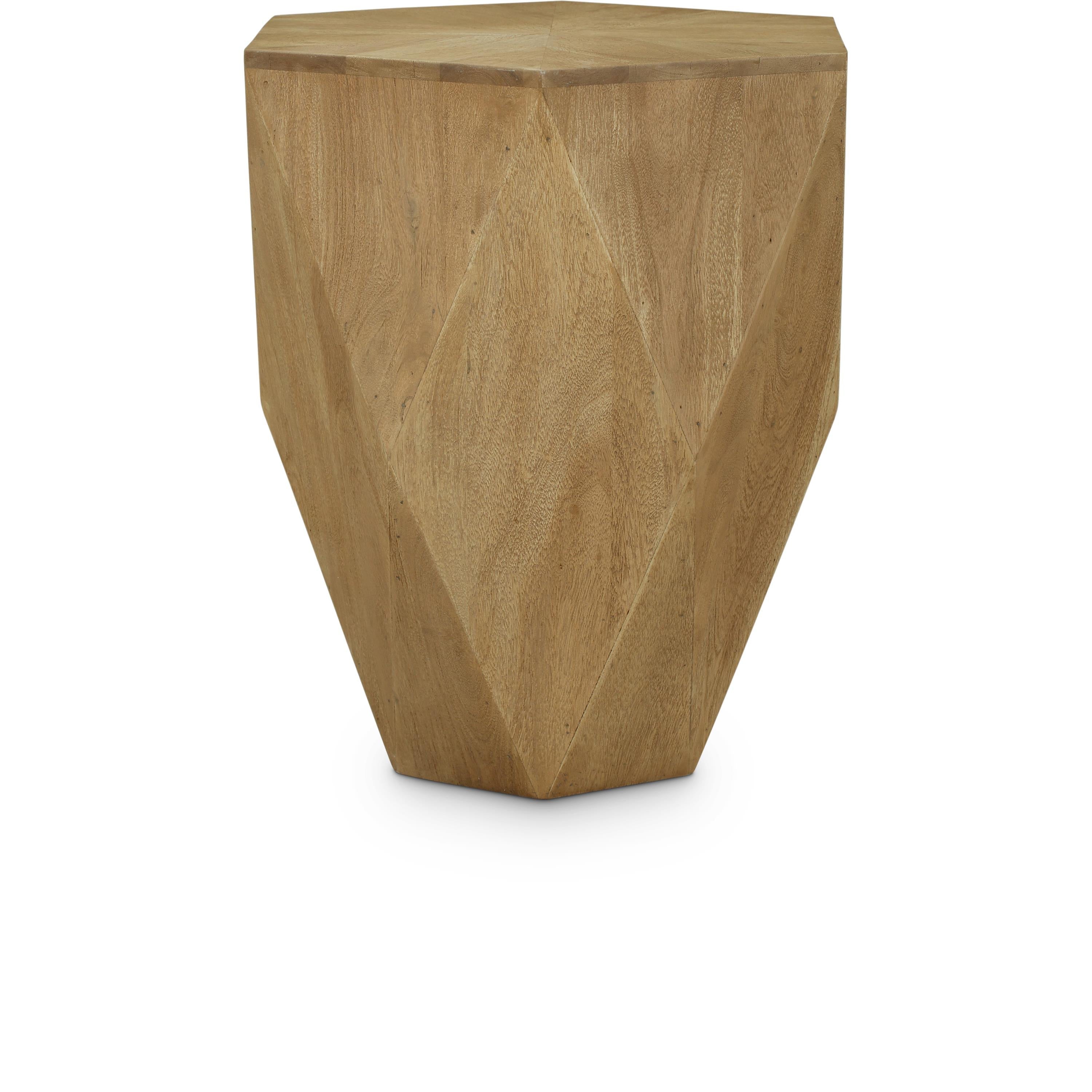 Meridian Diamante Oak End Table