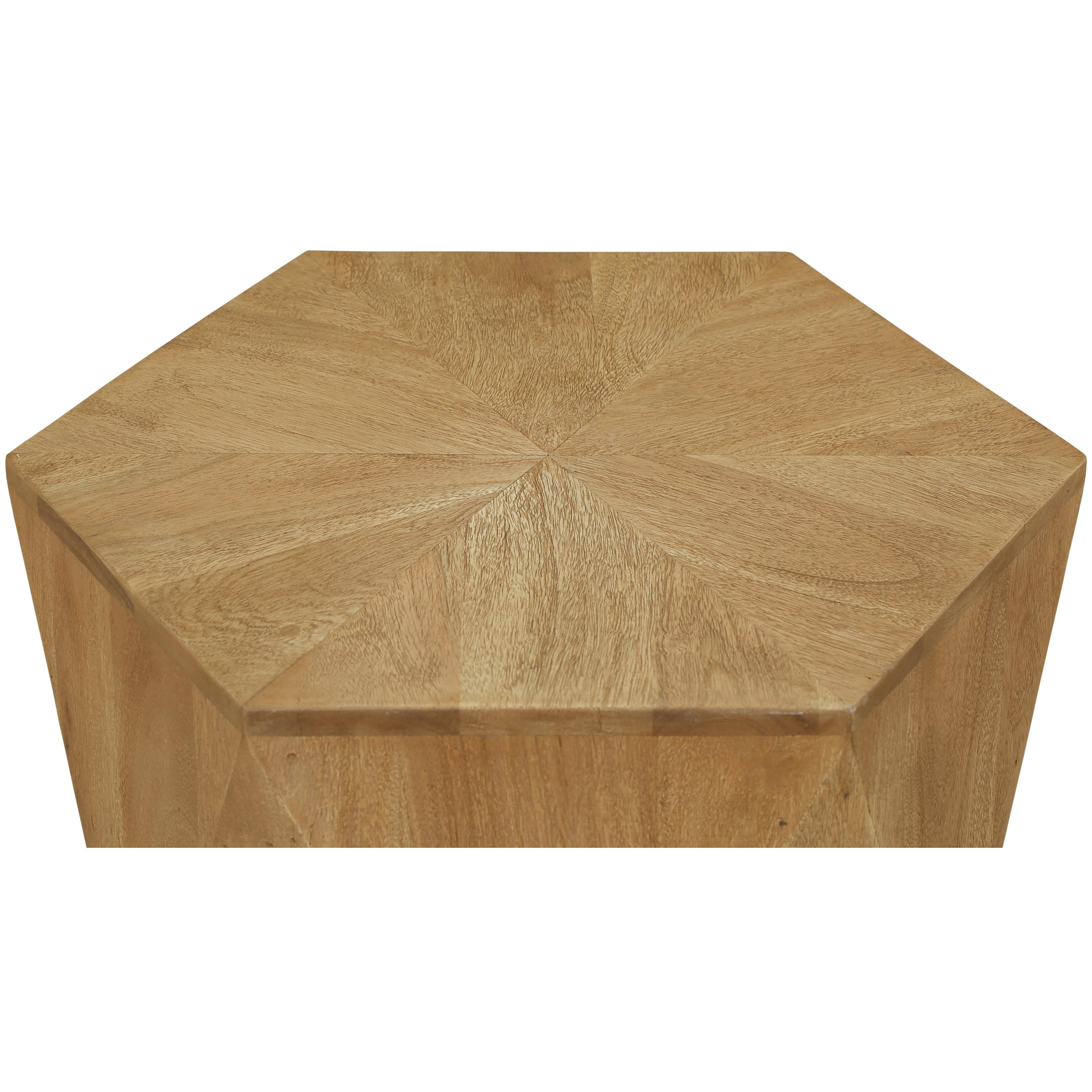 Meridian Diamante Oak End Table