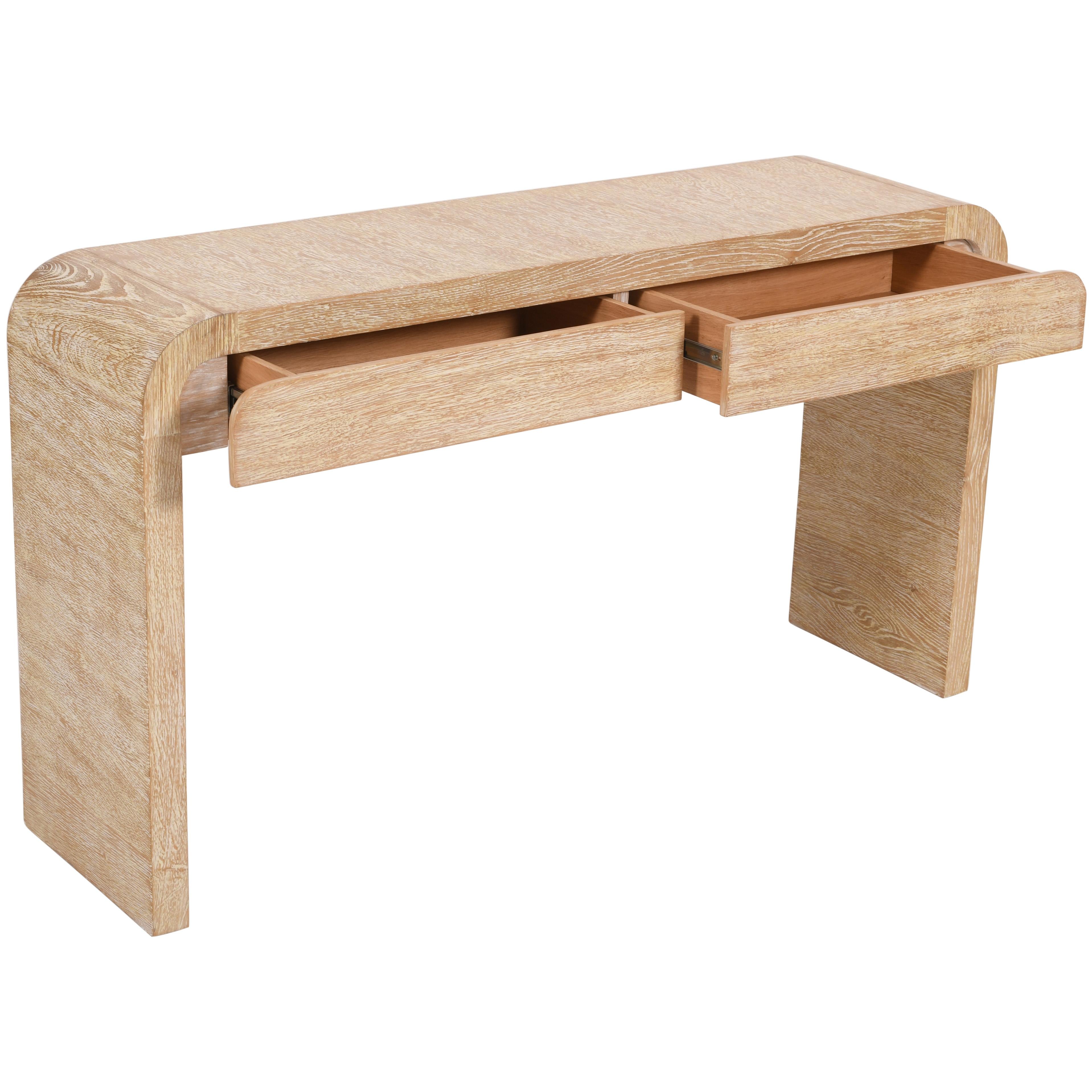 Meridian Cresthill White Oak Console Table