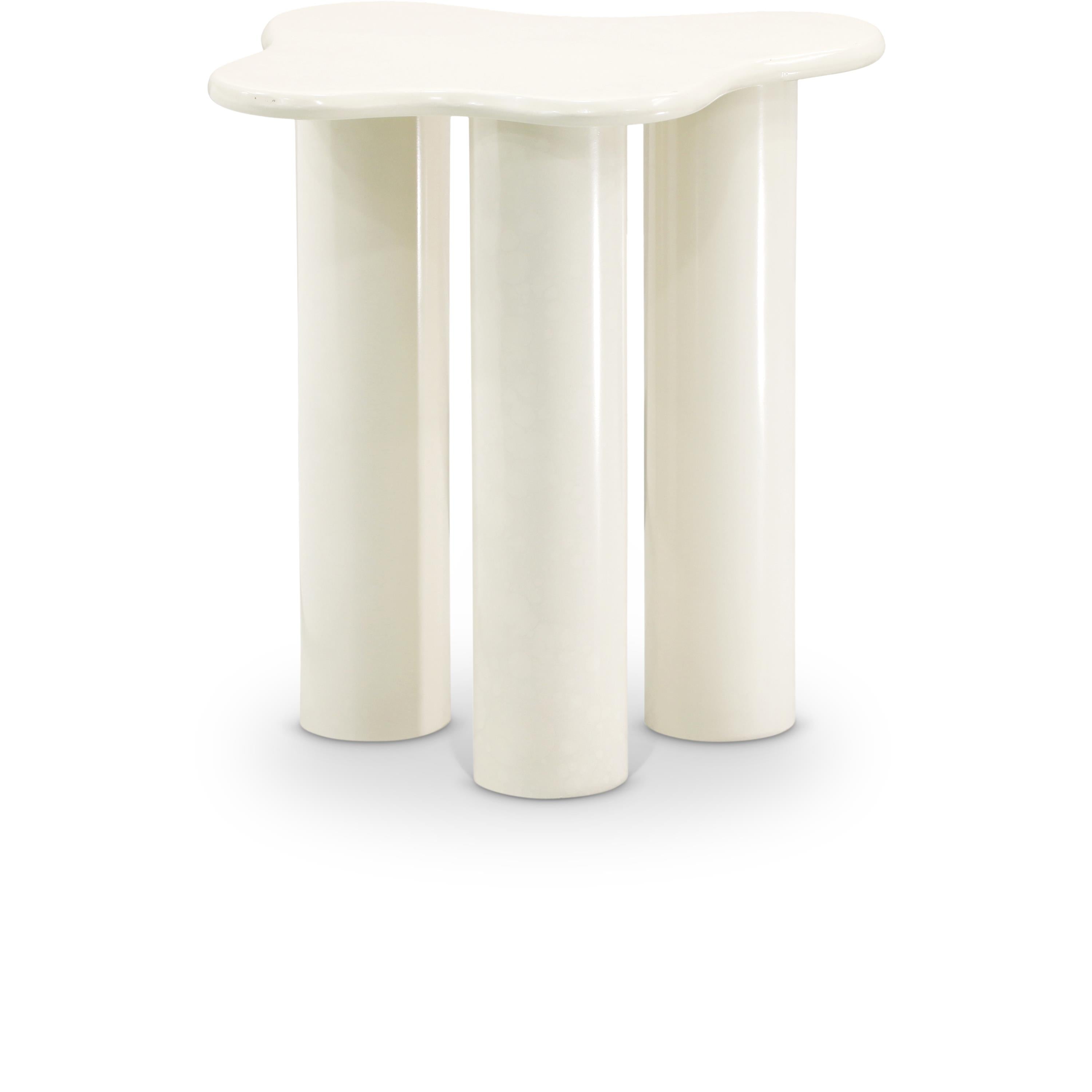 Meridian Romaine Cream End Table