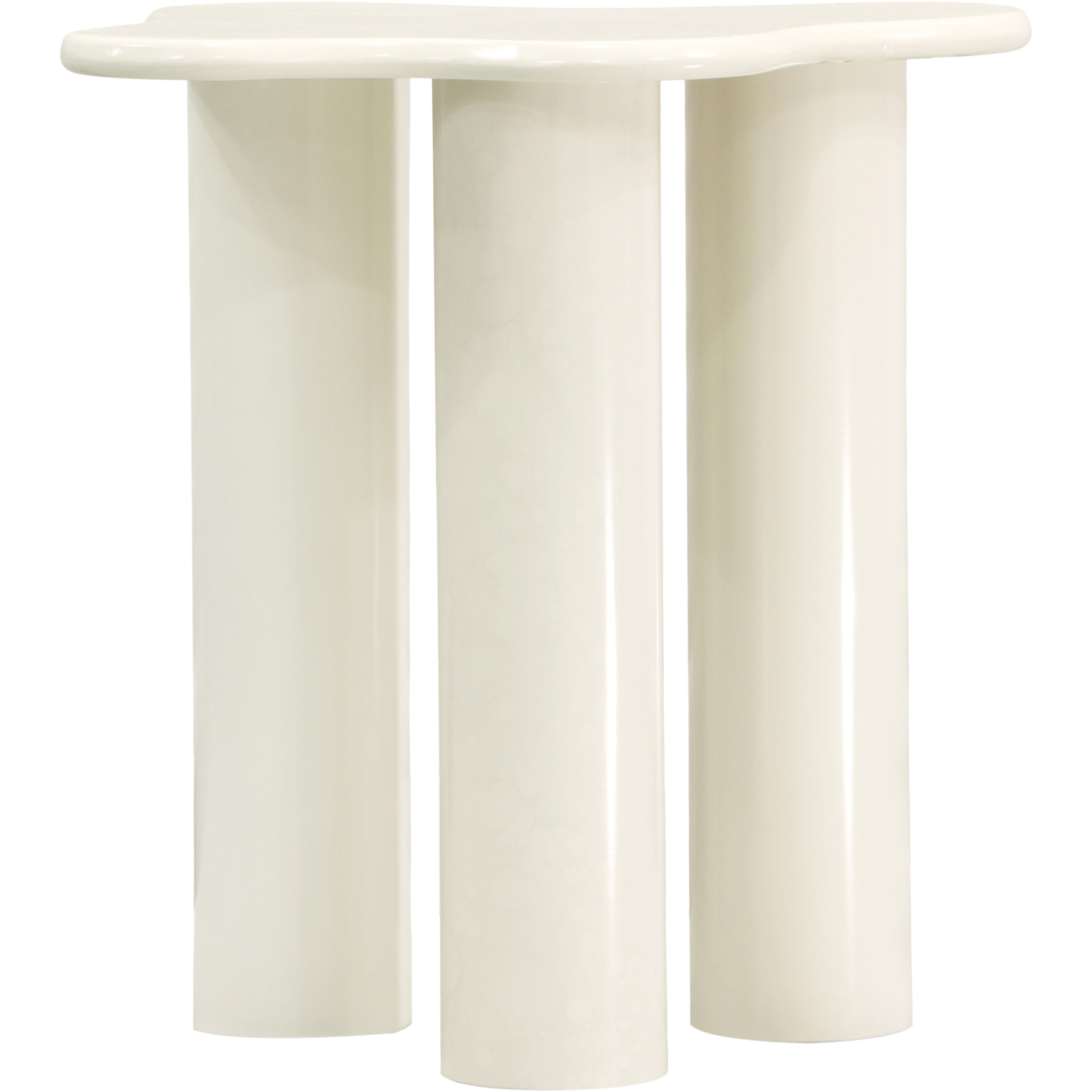 Meridian Romaine Cream End Table