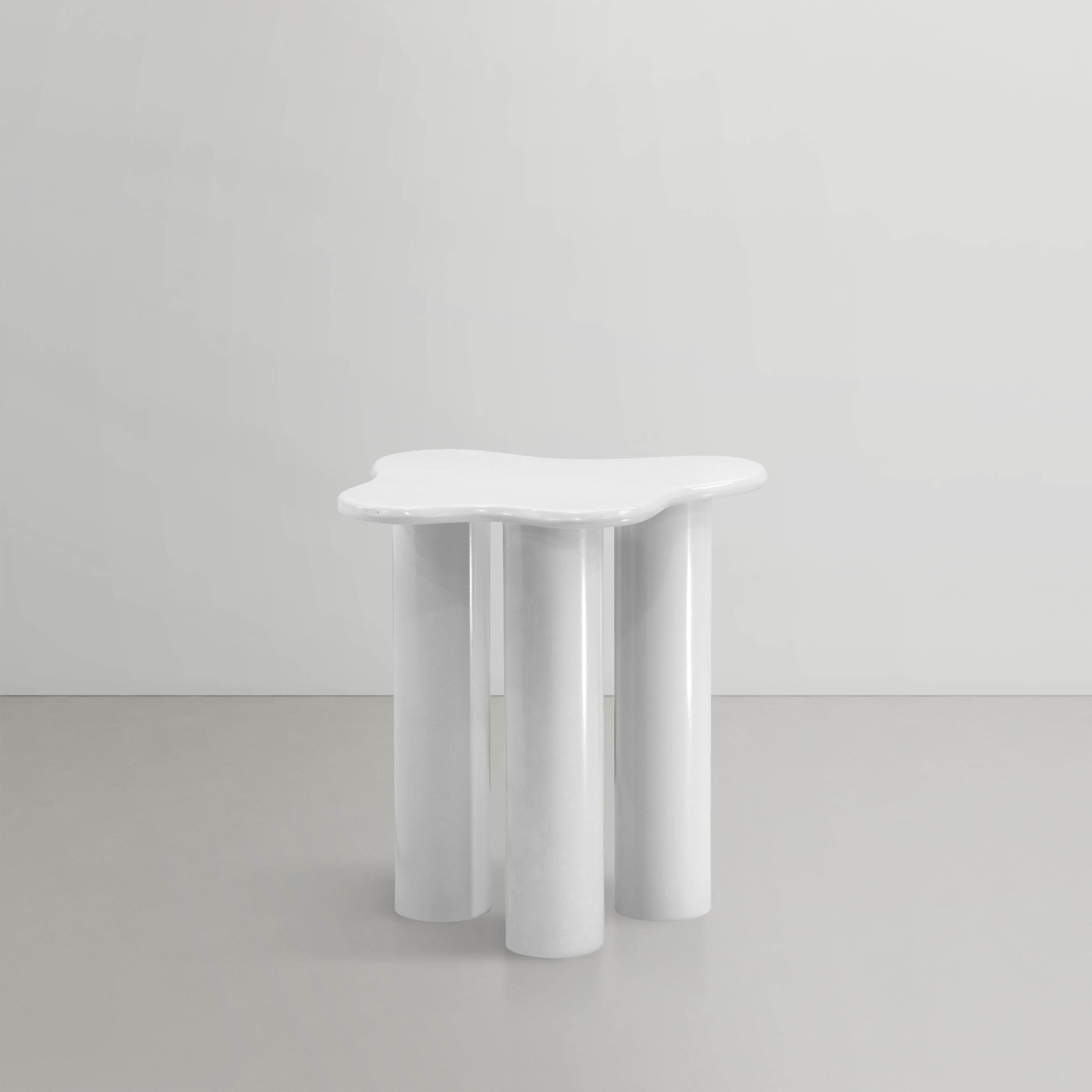 Meridian Romaine White End Table