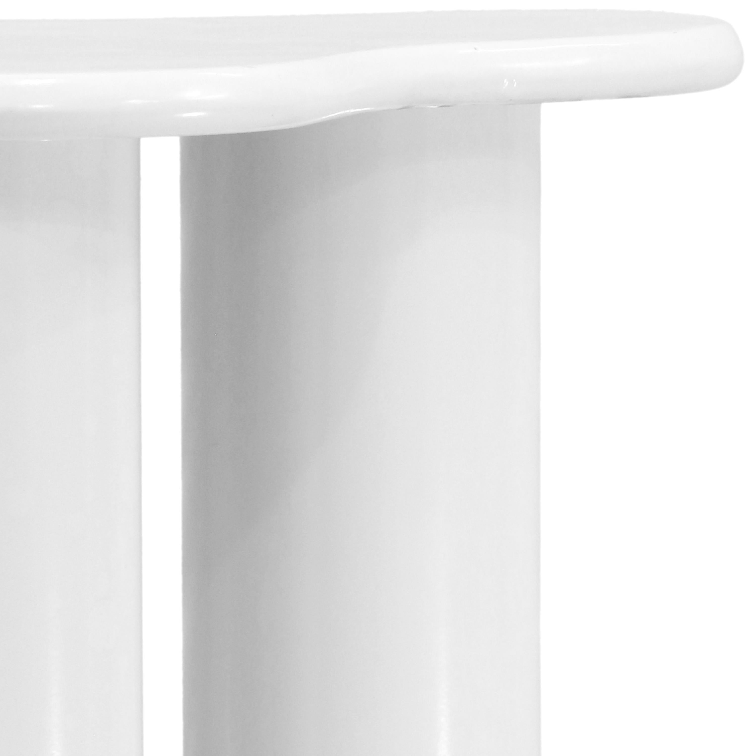 Meridian Romaine White End Table