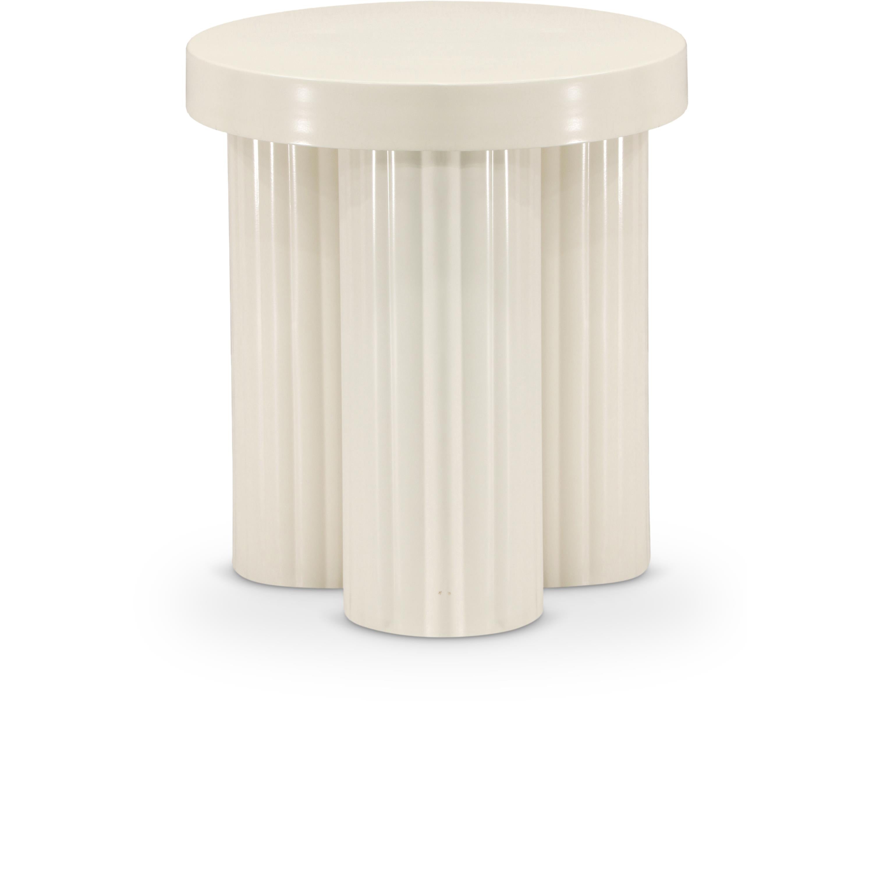 Meridian Rhodes Cream End Table