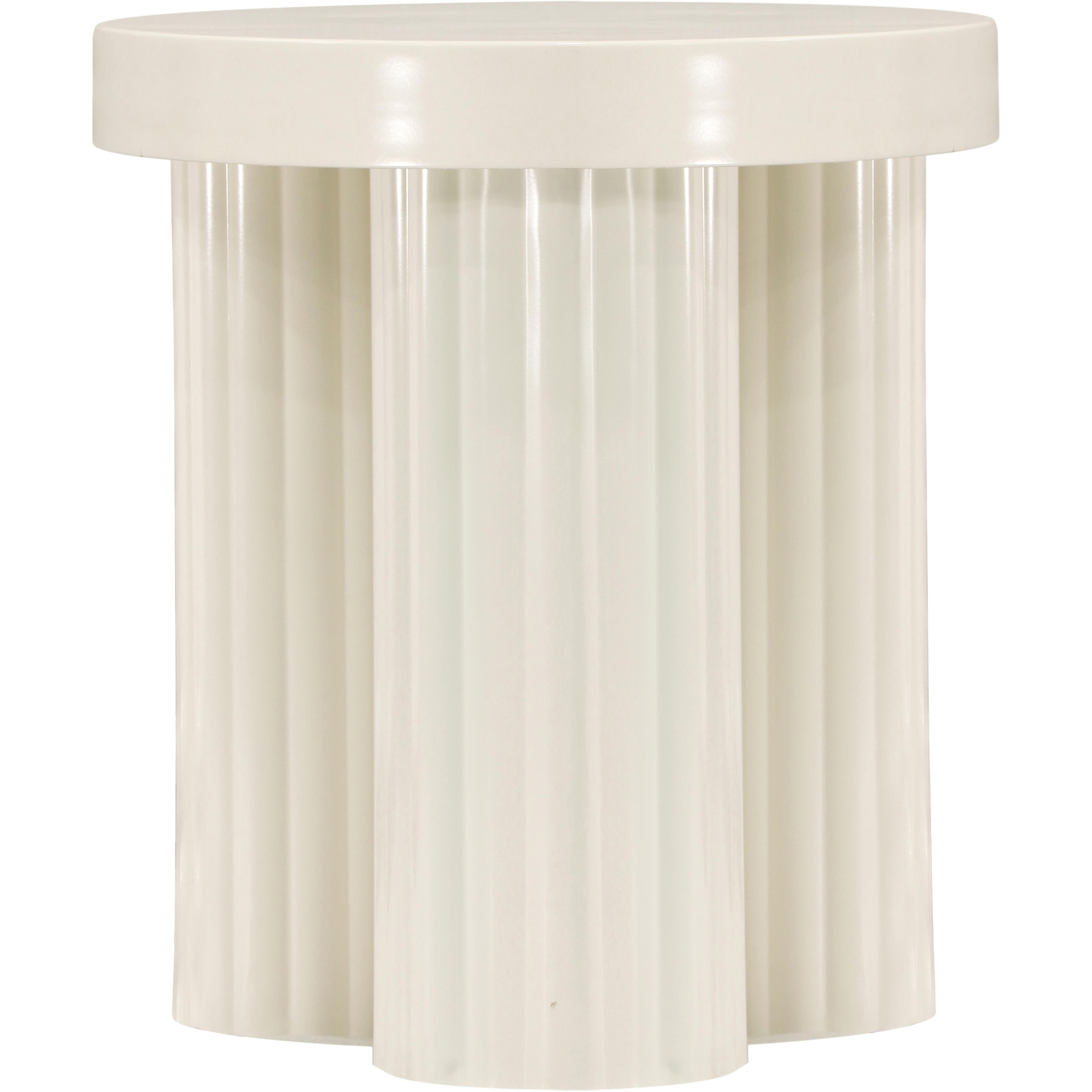Meridian Rhodes Cream End Table