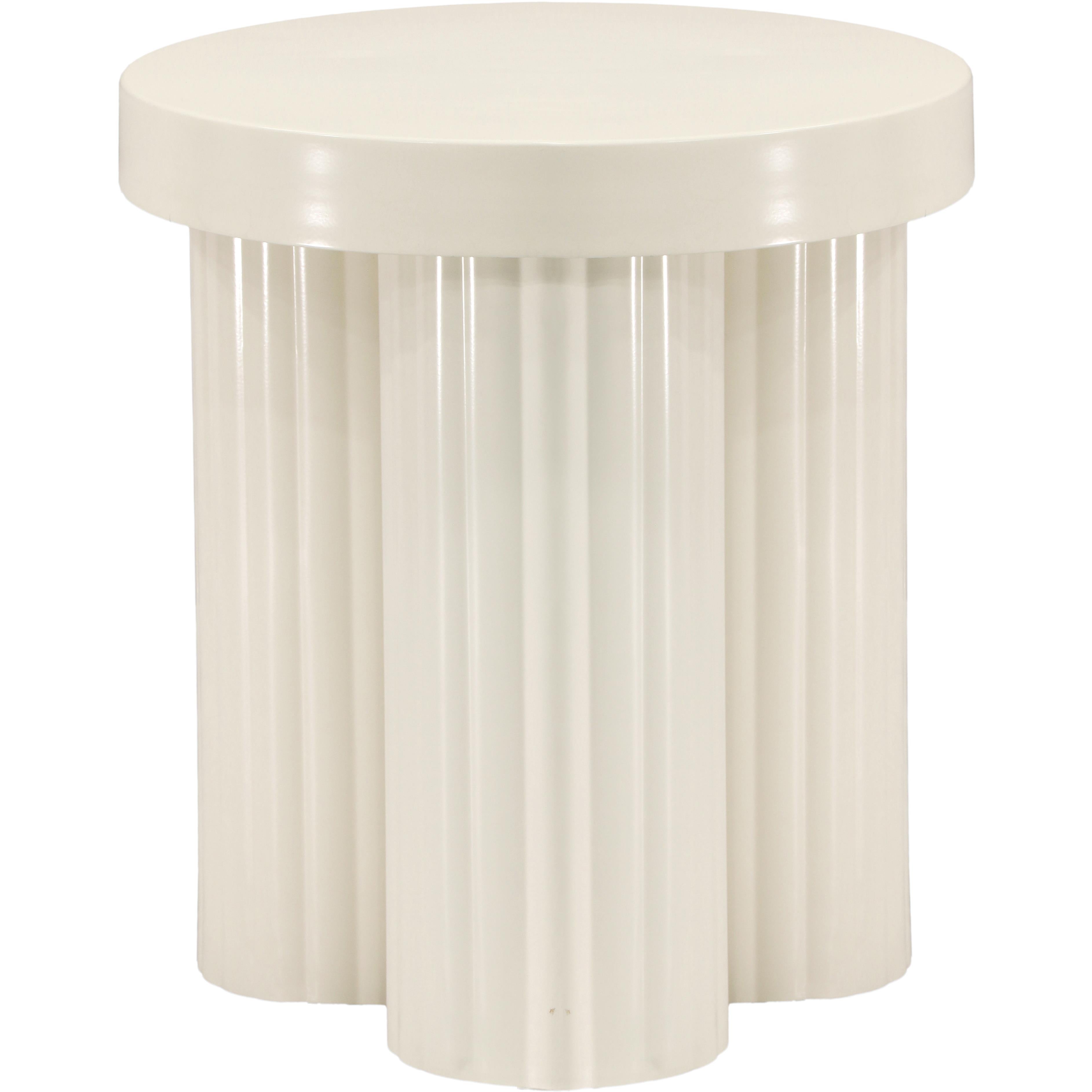 Meridian Rhodes Cream End Table