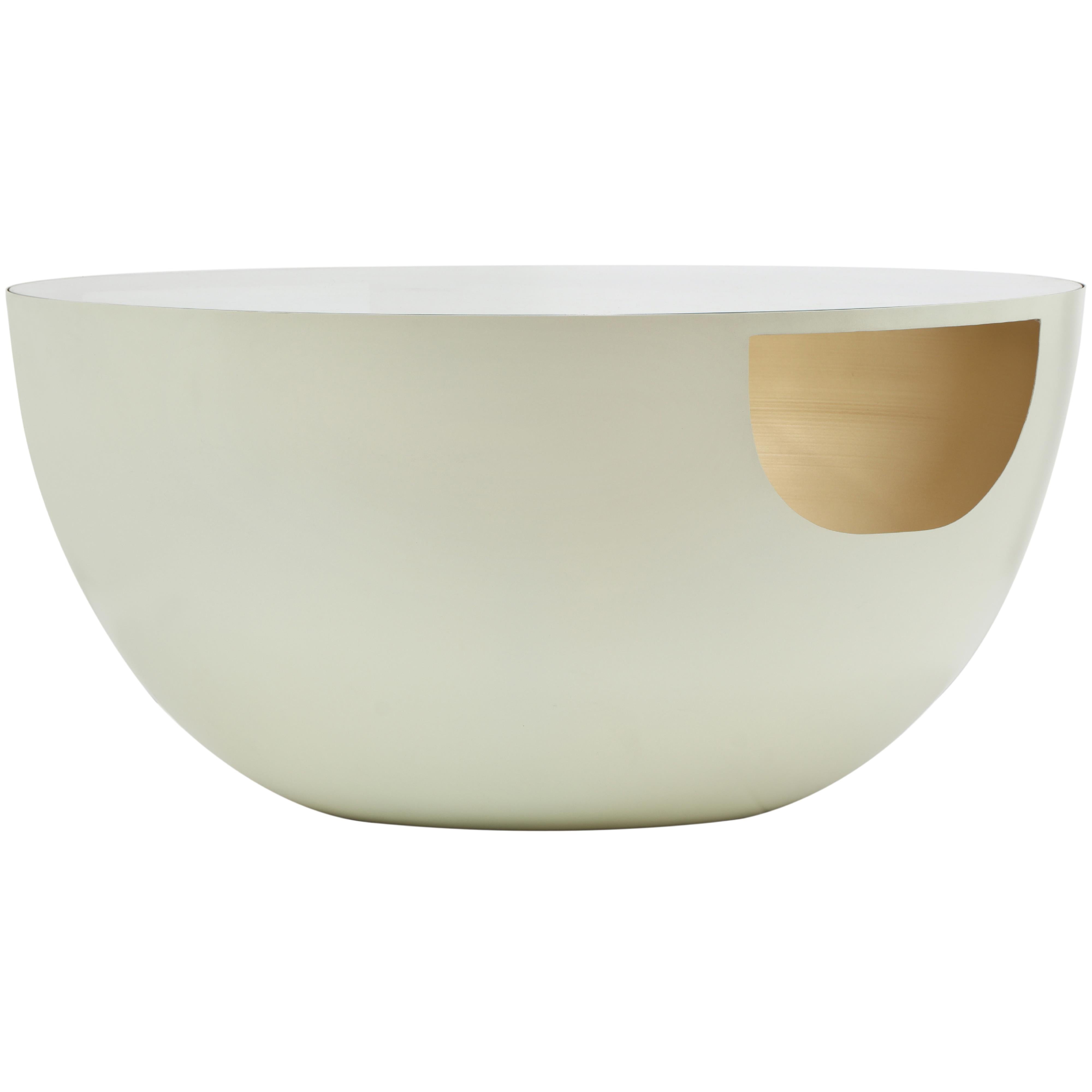 Meridian Doma Cream / Gold Coffee Table