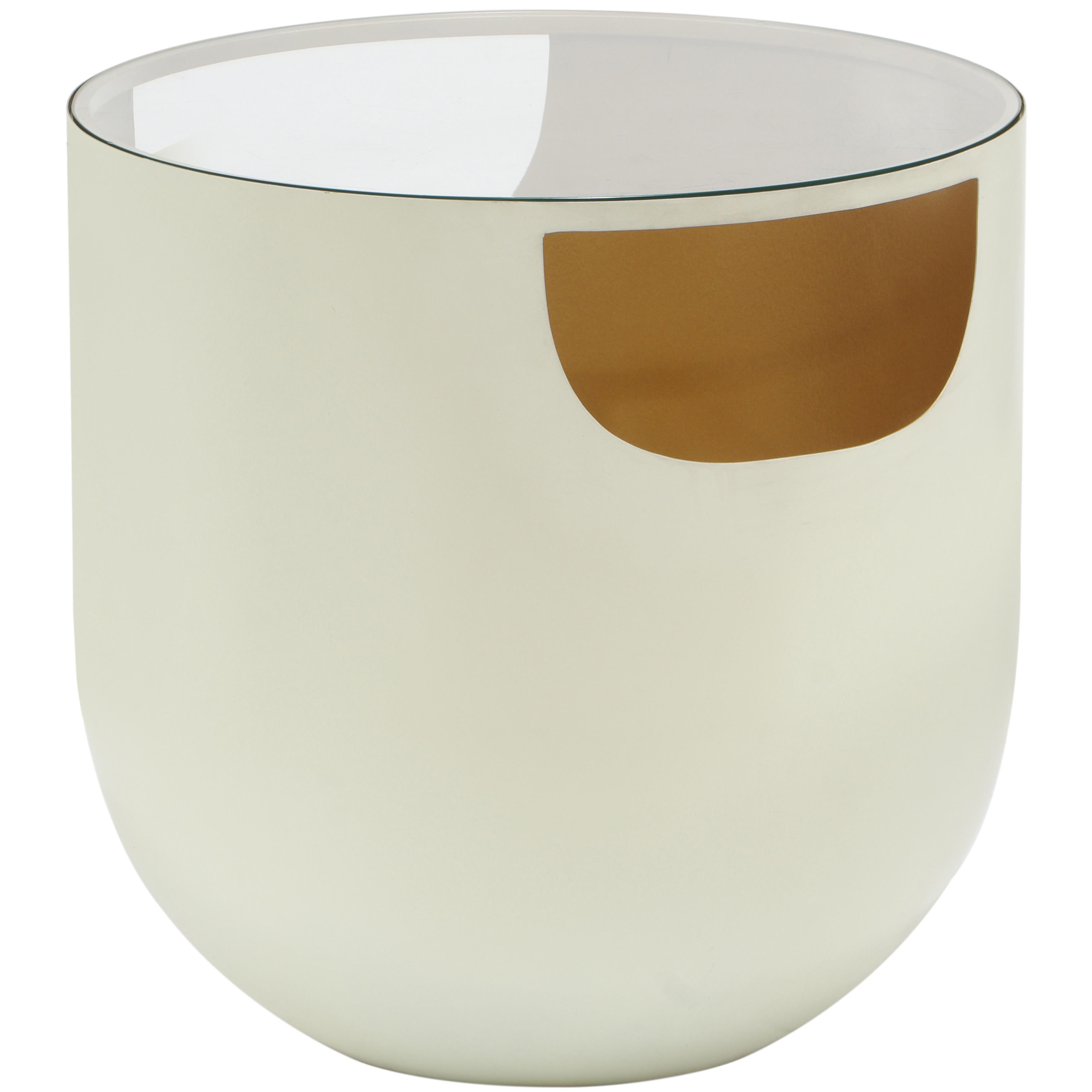 Meridian Doma Cream / Gold End Table