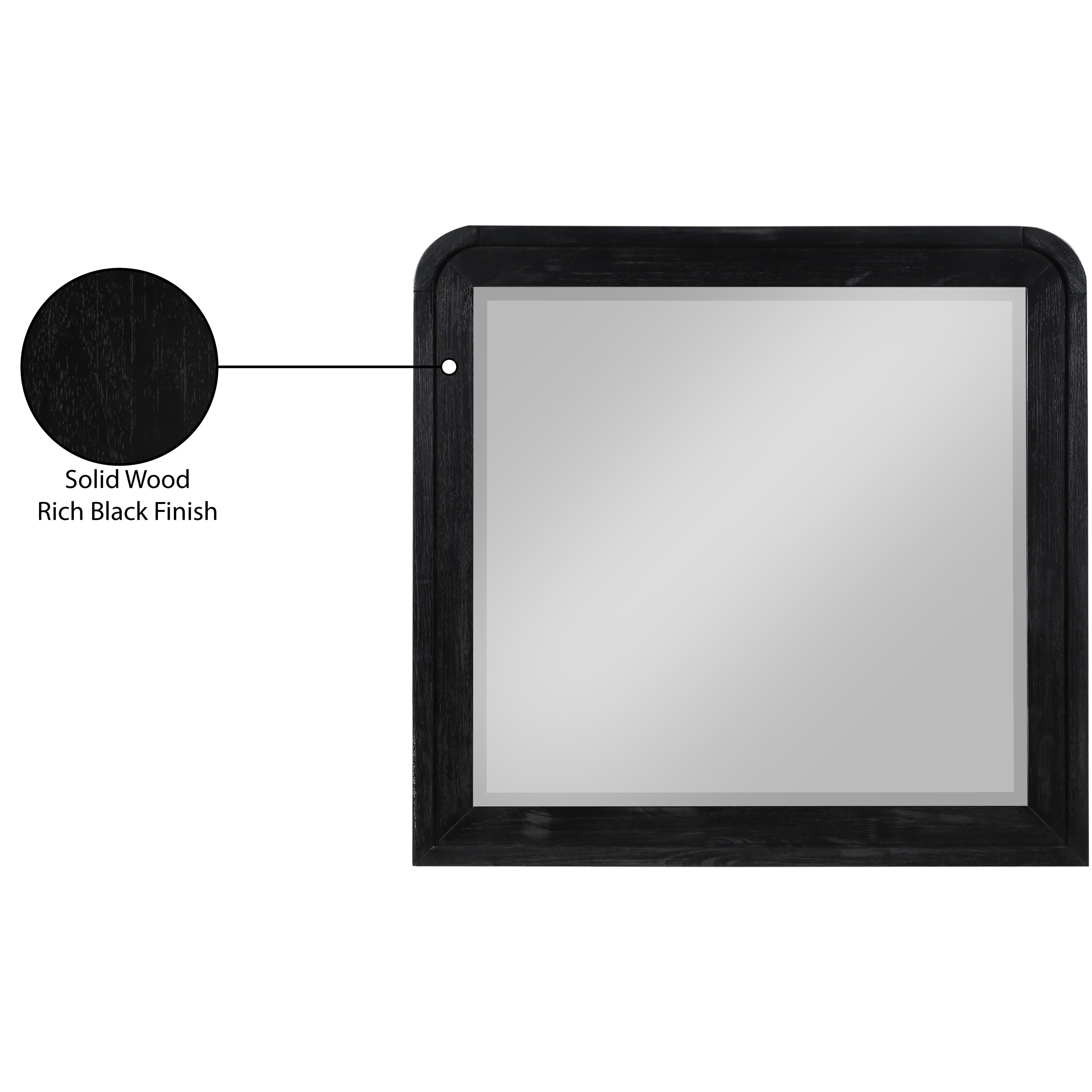 Meridian Fluted Black Mirror