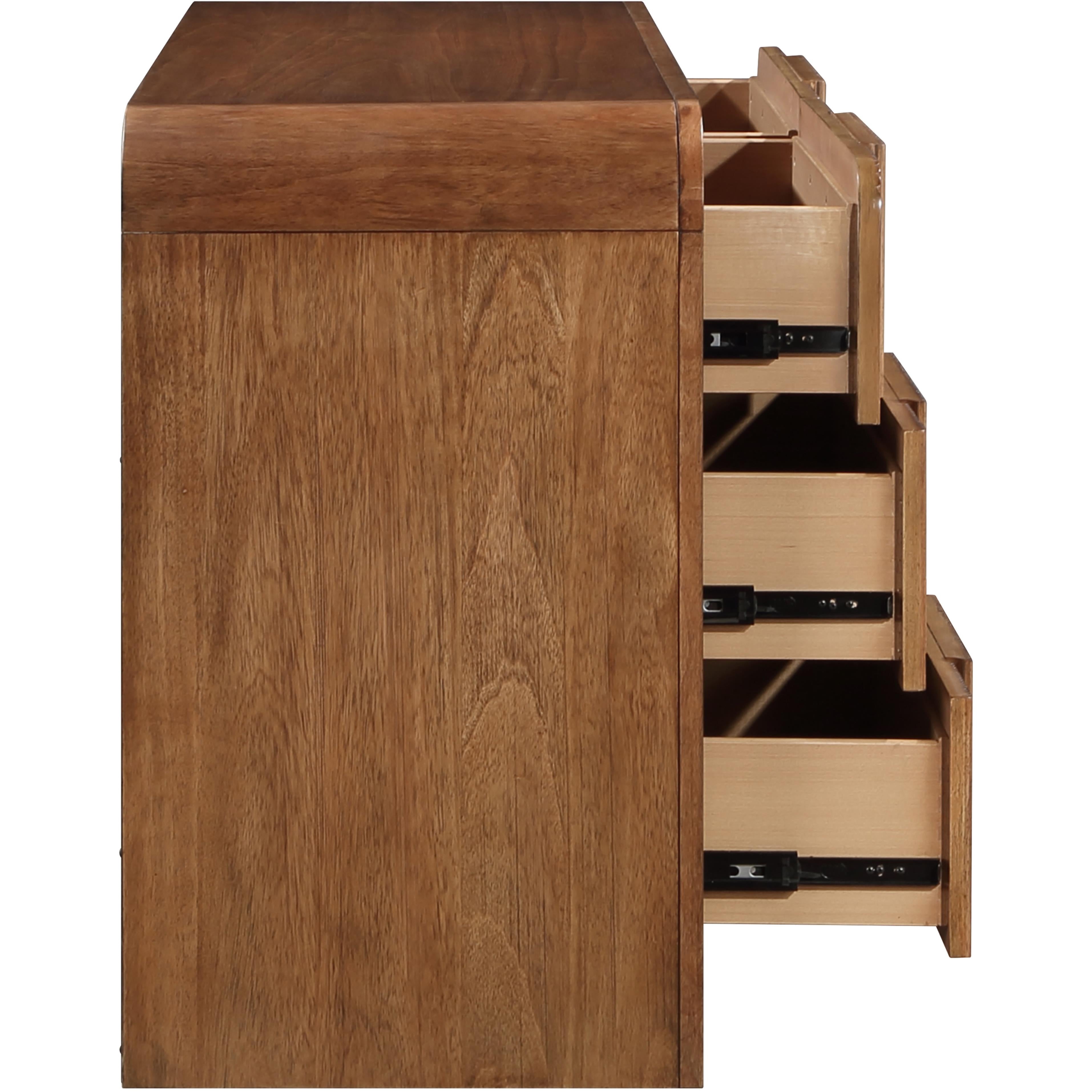 Meridian Fluted Walnut Dresser