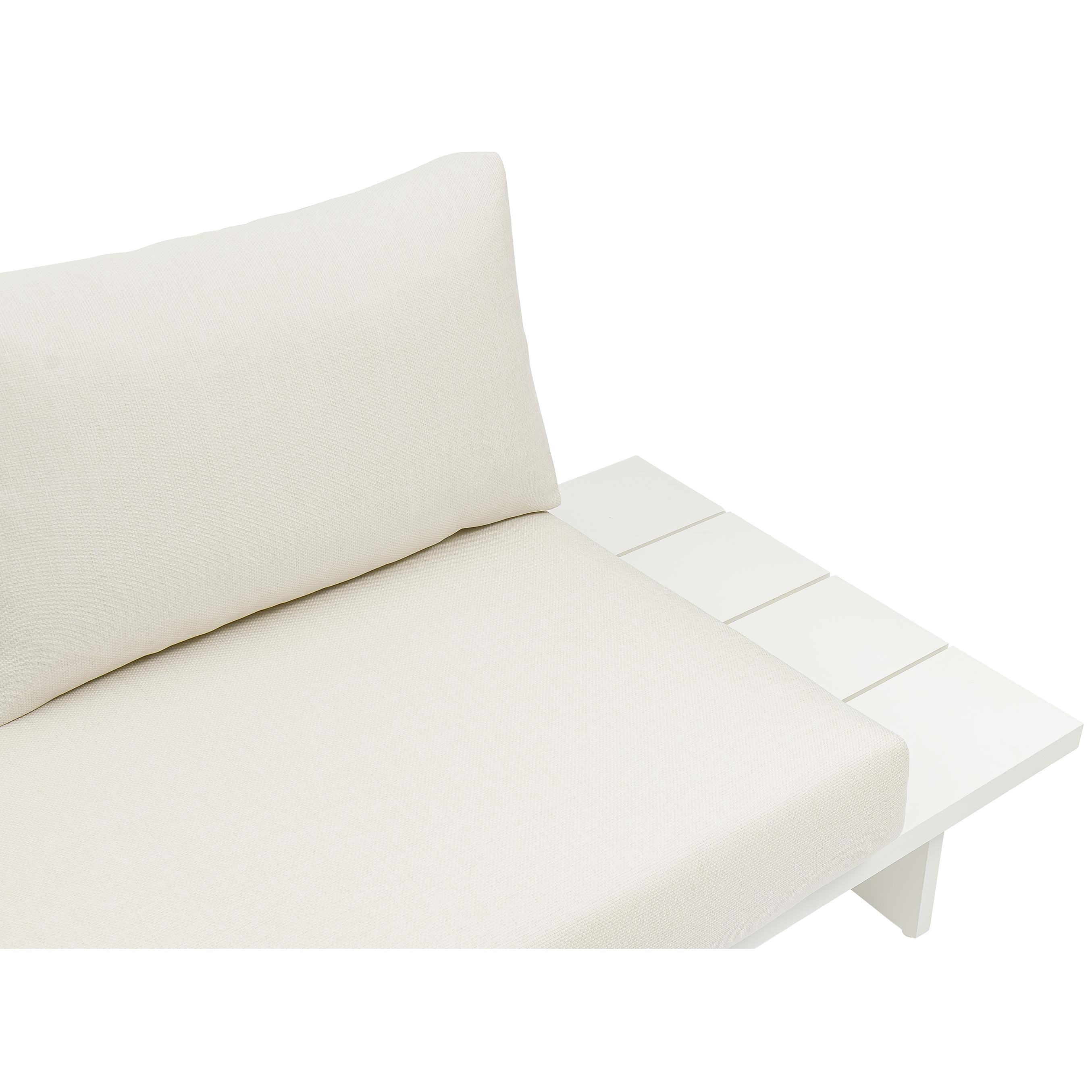Meridian Maldives Cream Water Resistant Fabric Outdoor Patio Sectional (3 Boxes)