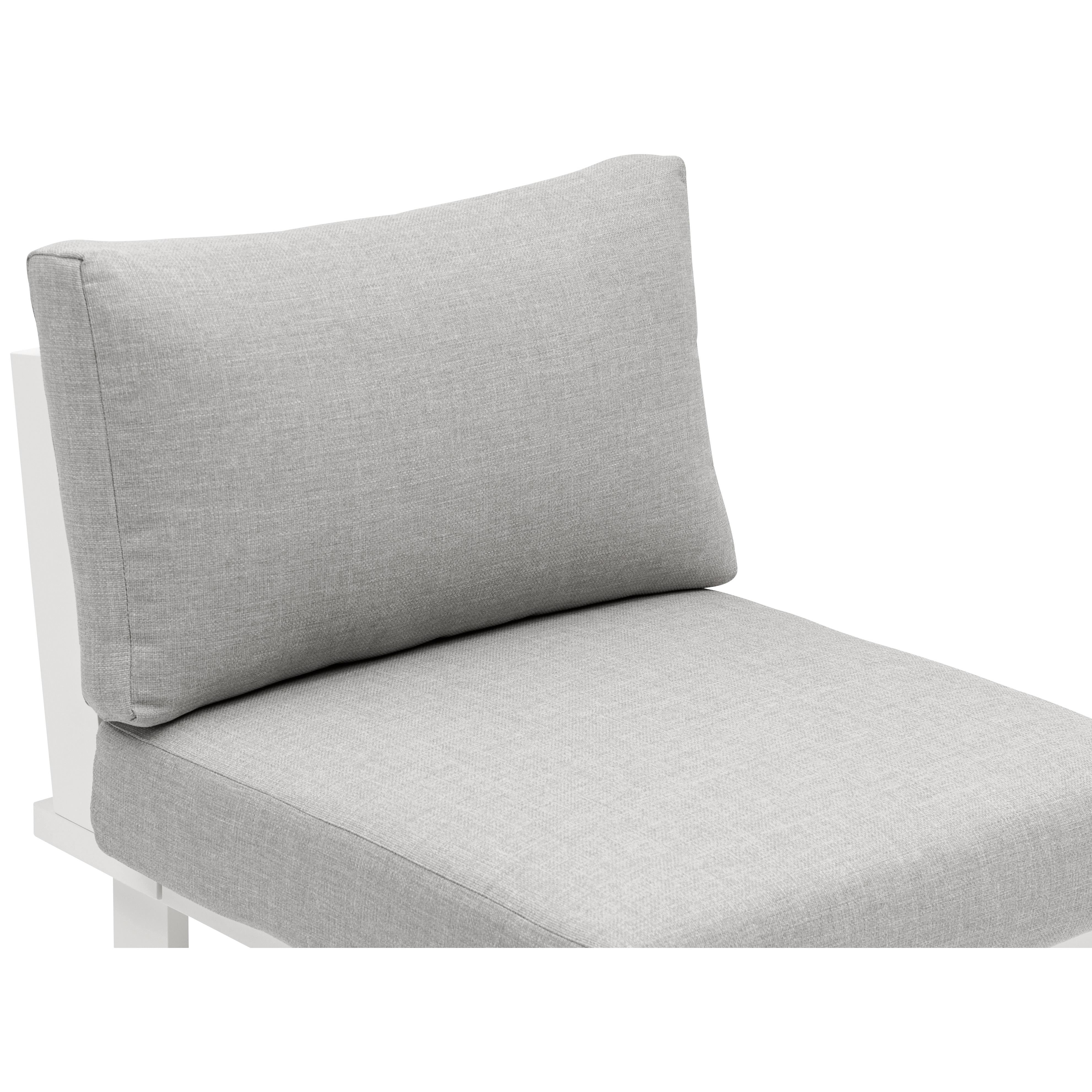 Meridian Maldives Grey Water Resistant Fabric Outdoor Patio Armless Chair