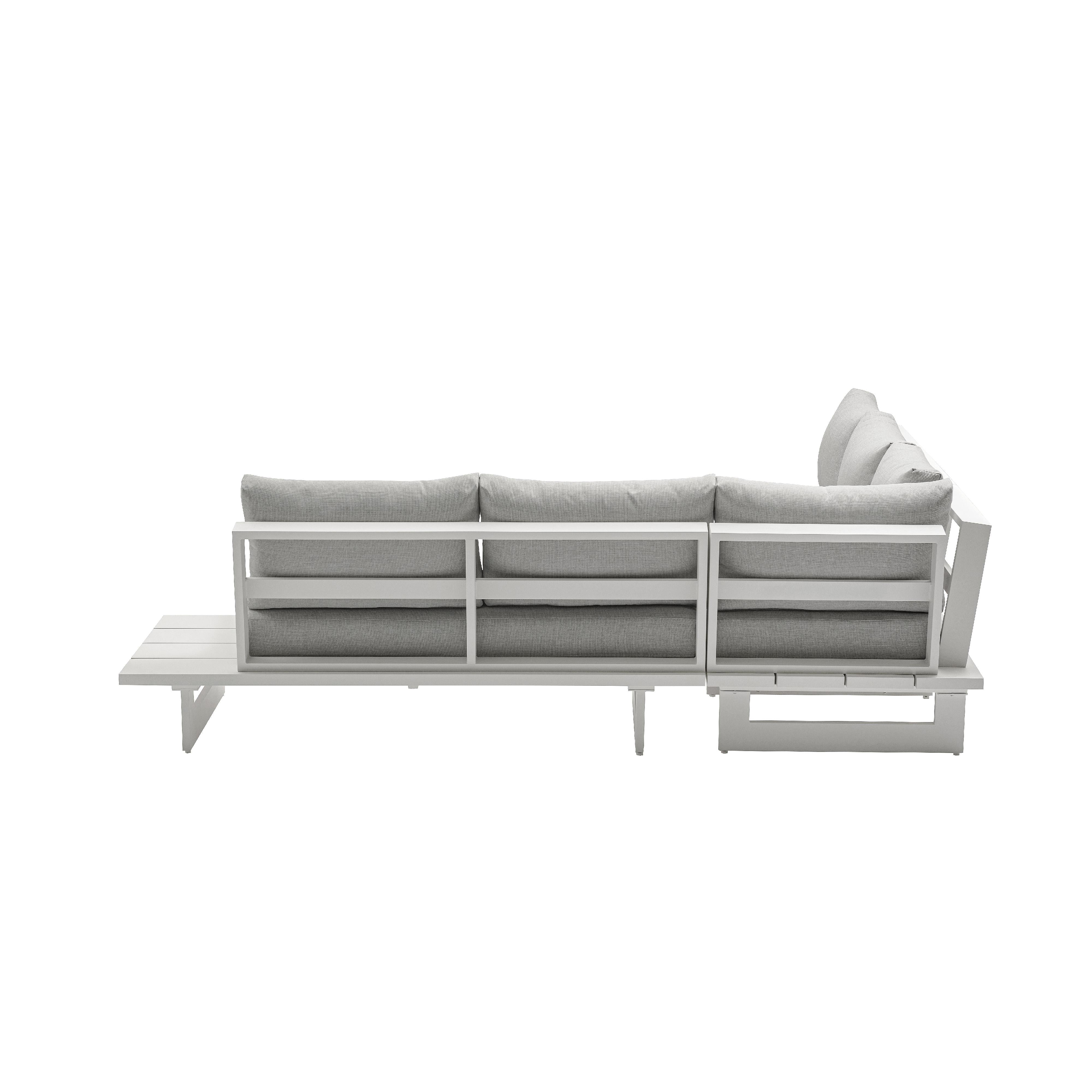 Meridian Maldives Grey Water Resistant Fabric Outdoor Patio Sectional (3 Boxes)