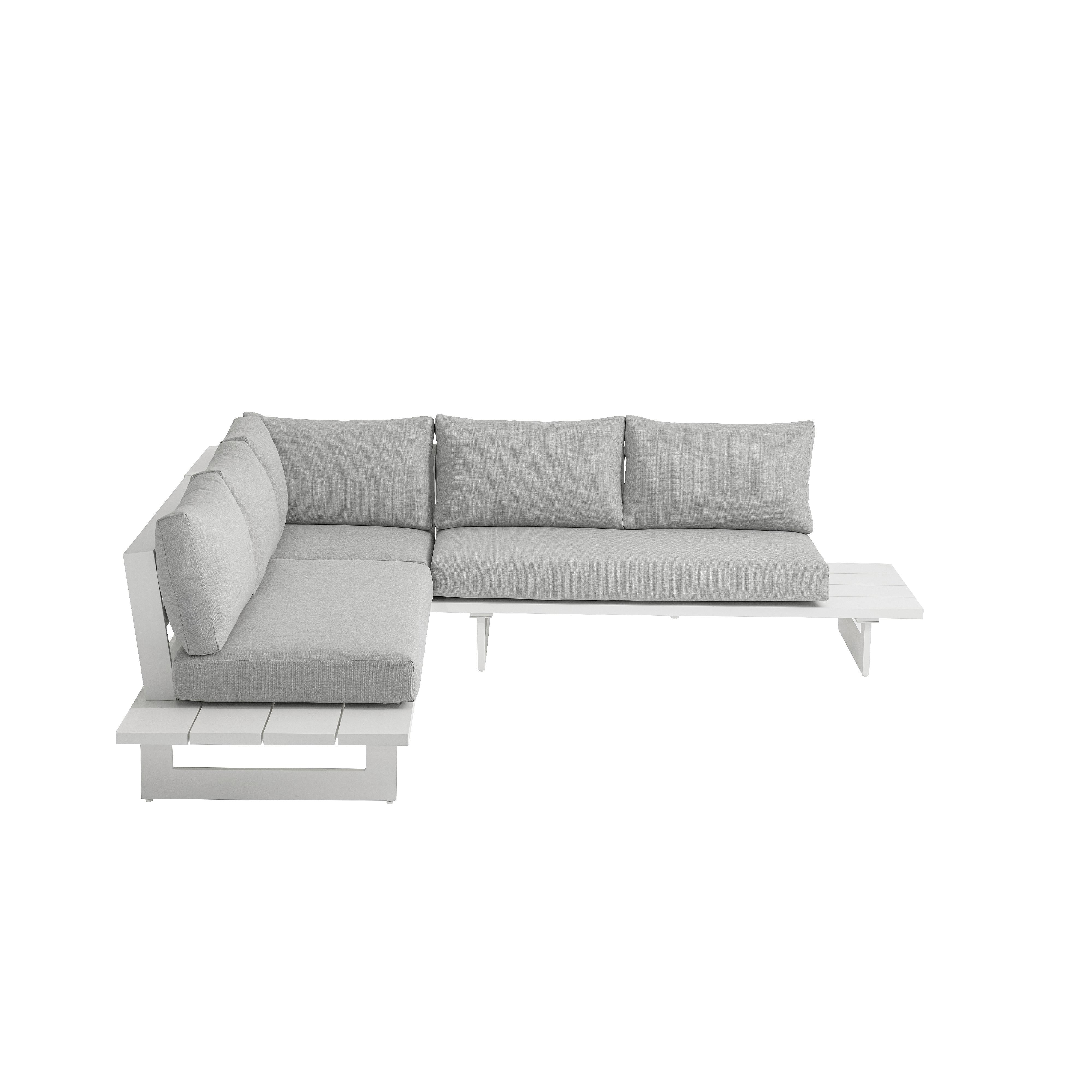 Meridian Maldives Grey Water Resistant Fabric Outdoor Patio Sectional (3 Boxes)