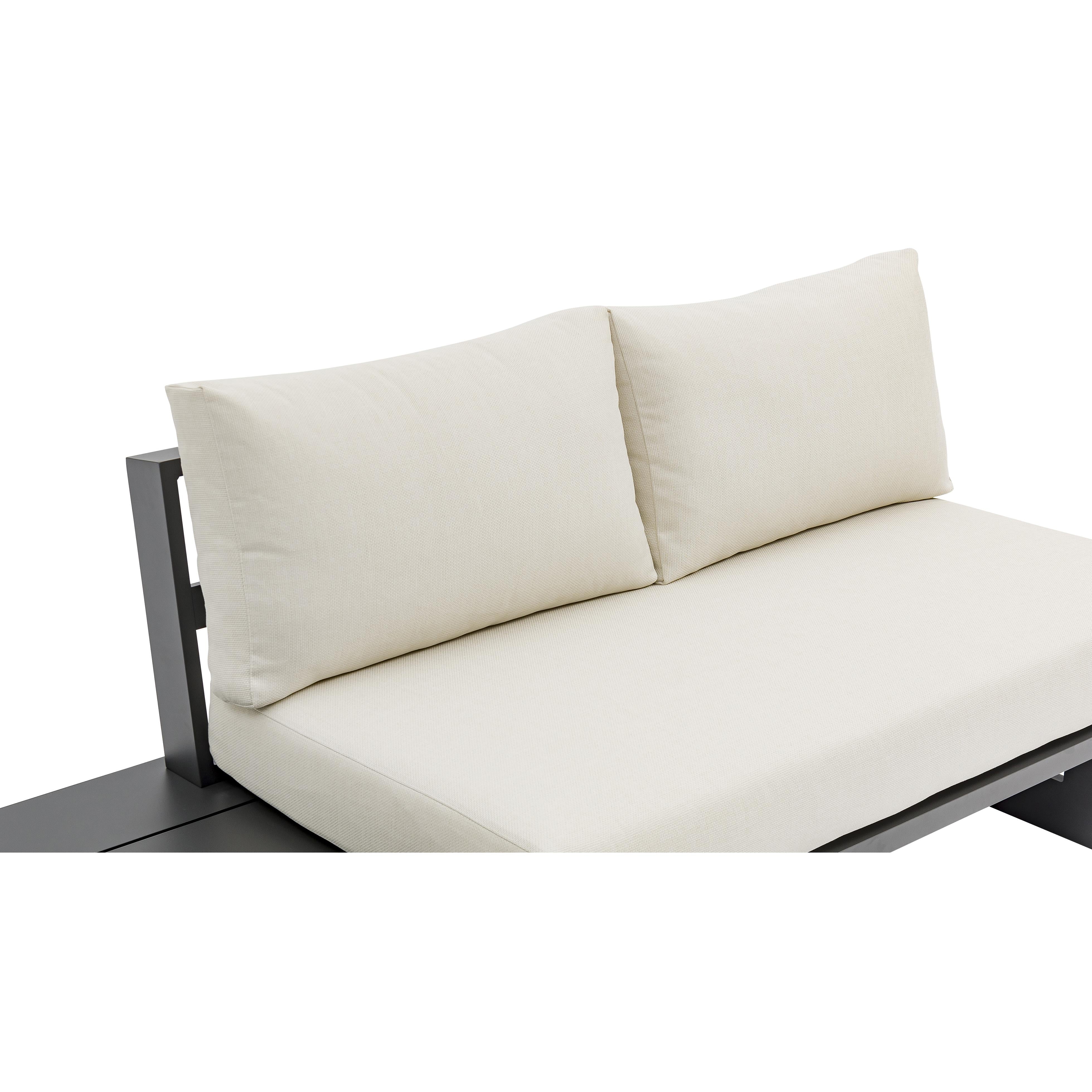 Meridian Maldives Cream Water Resistant Fabric Outdoor Patio Sectional (3 Boxes)