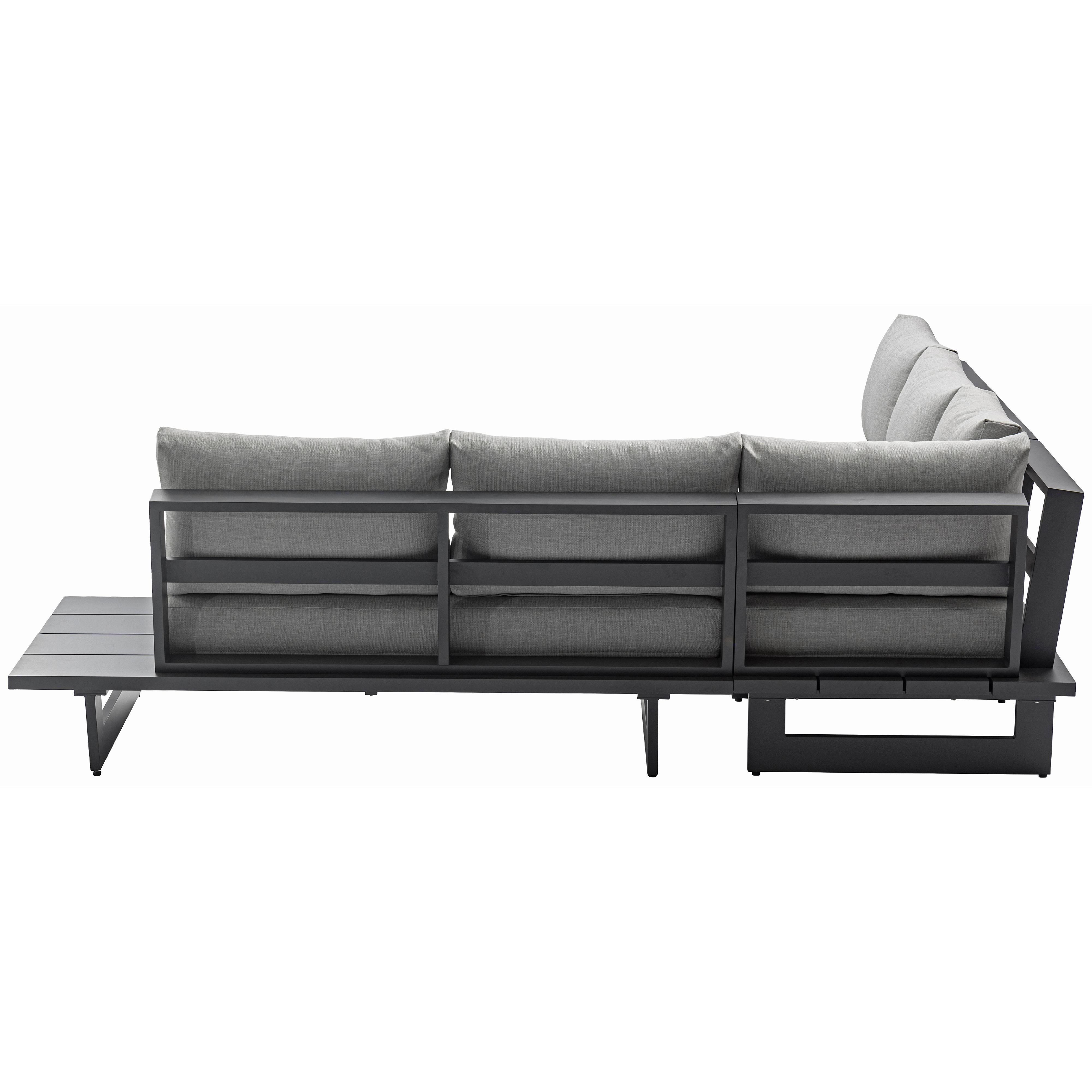 Meridian Maldives Grey Water Resistant Fabric Outdoor Patio Sectional (3 Boxes)